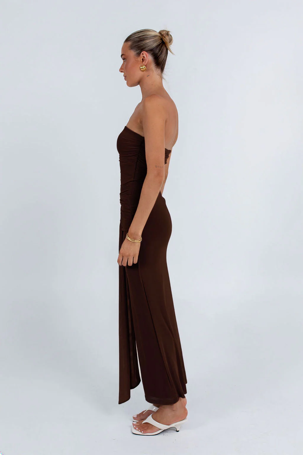 Abby Maxi Dress Dark Chocolate - Image 8