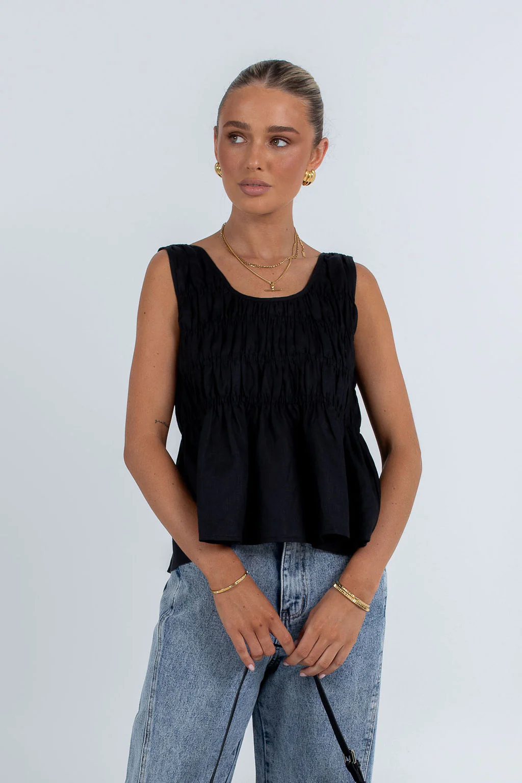 Alegra Linen Top Black - Image 7