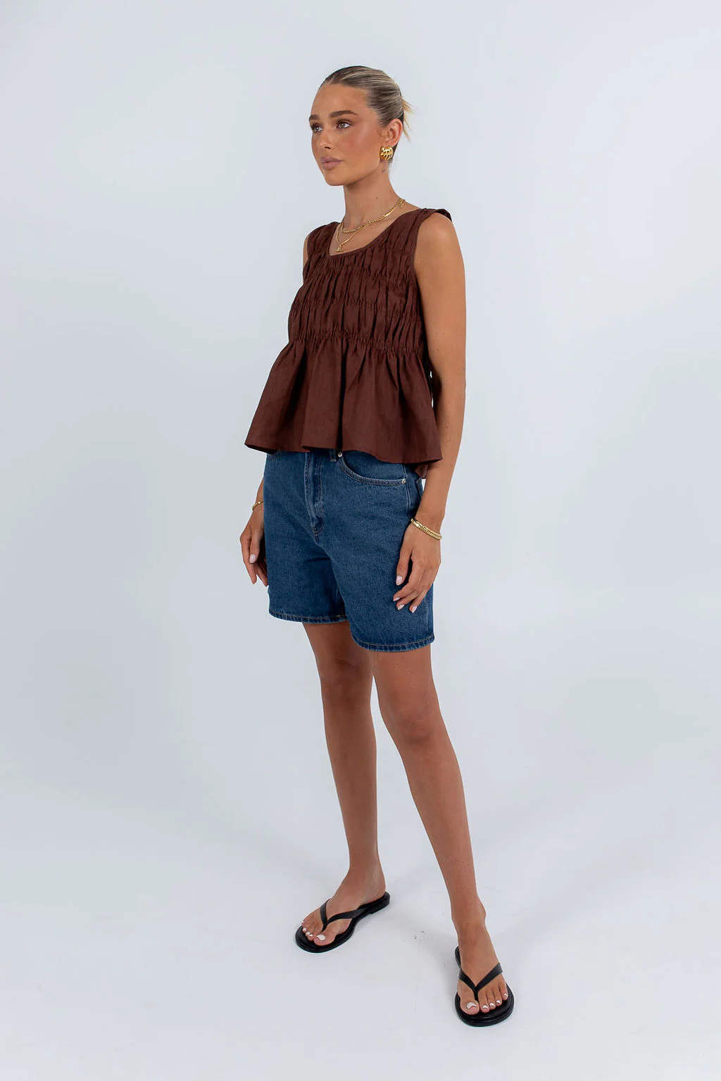 Alegra Linen Top Chocolate - Image 2