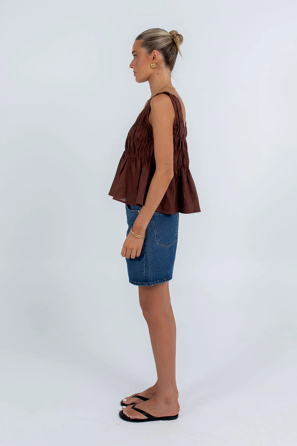Alegra Linen Top Chocolate - Image 6