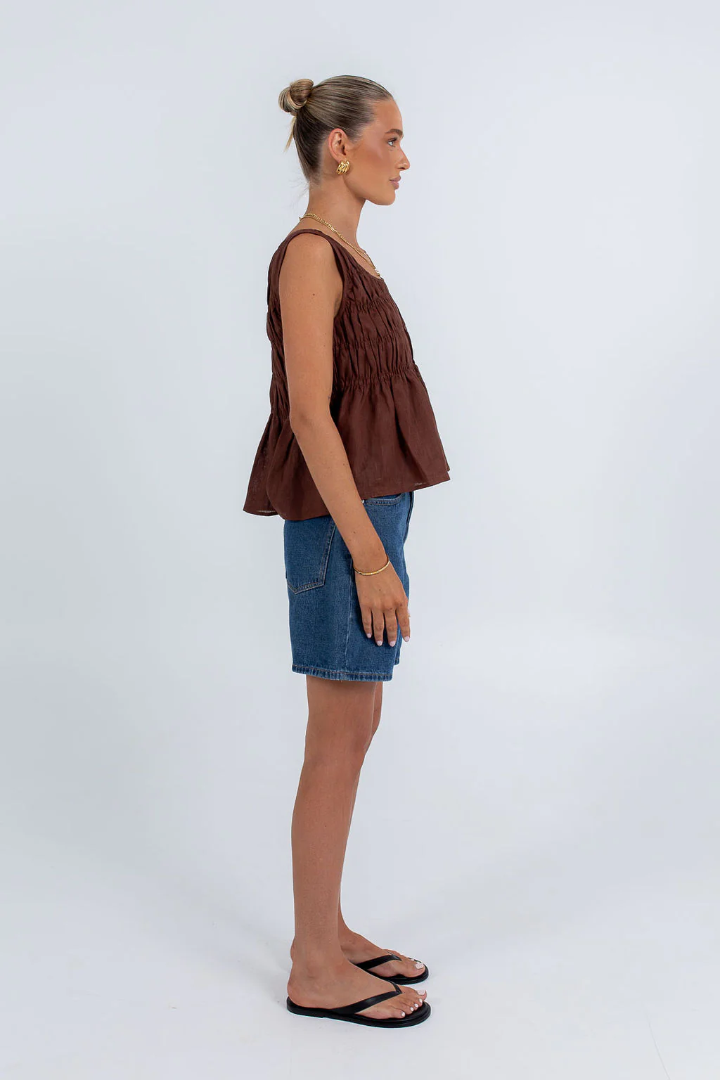 Alegra Linen Top Chocolate - Image 8