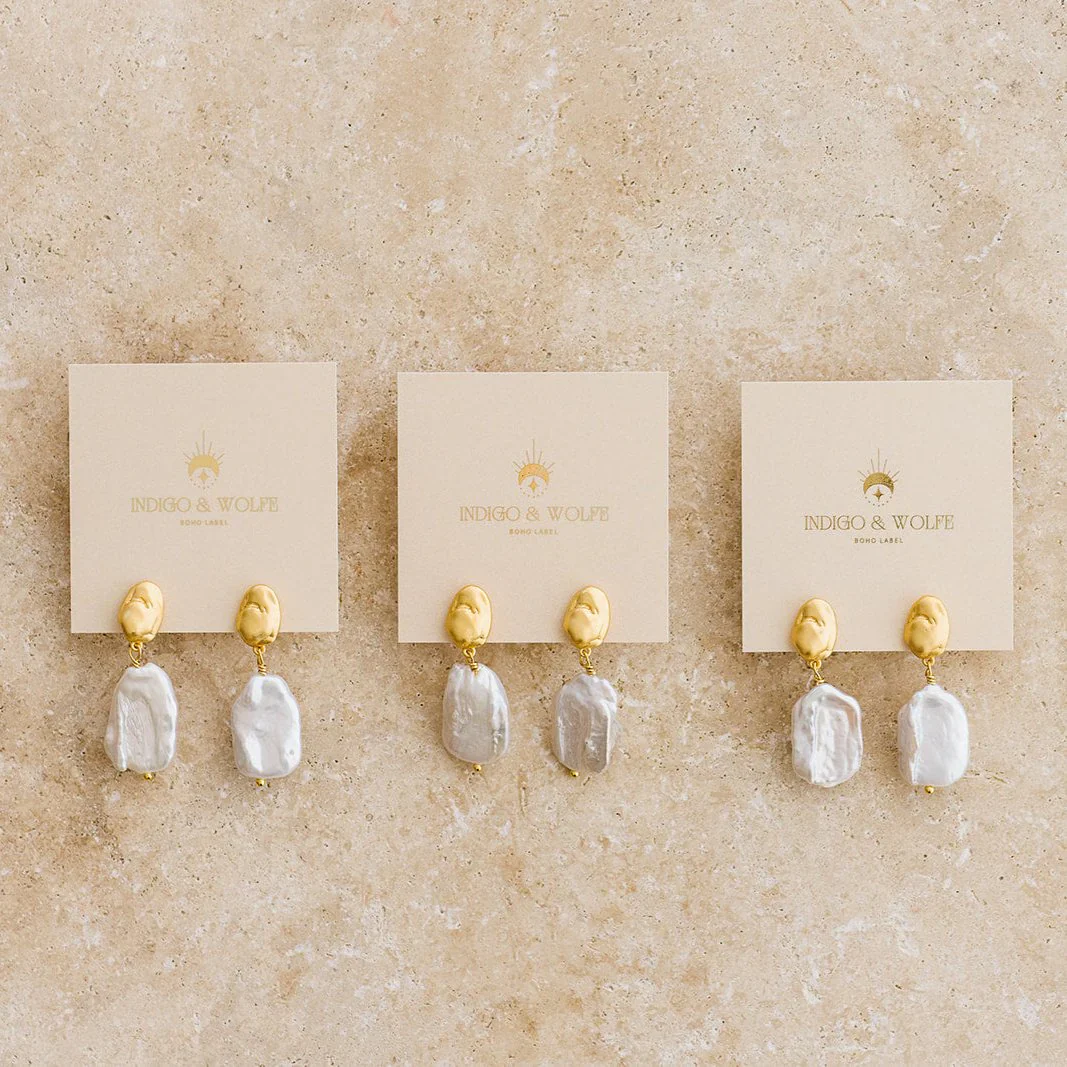 Alessia Earrings Gold - Image 3