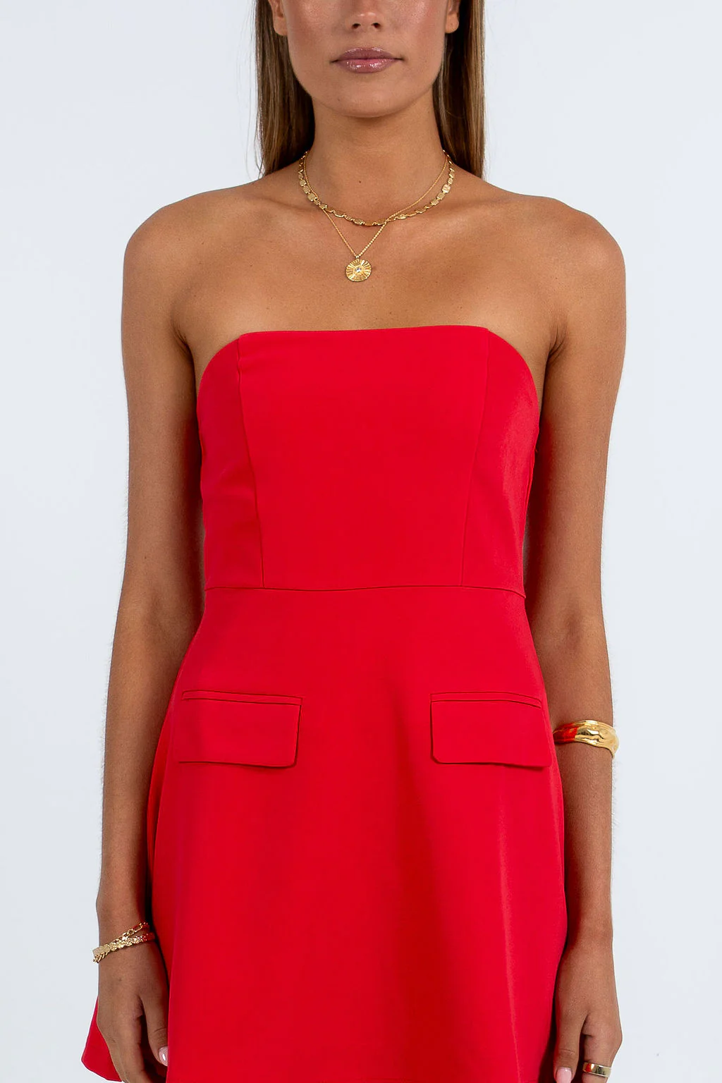 Annalise Mini Dress Red - Image 4