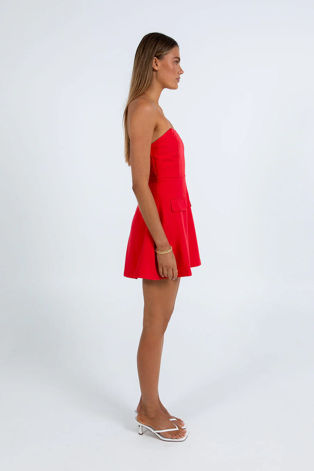 Annalise Mini Dress Red - Image 8