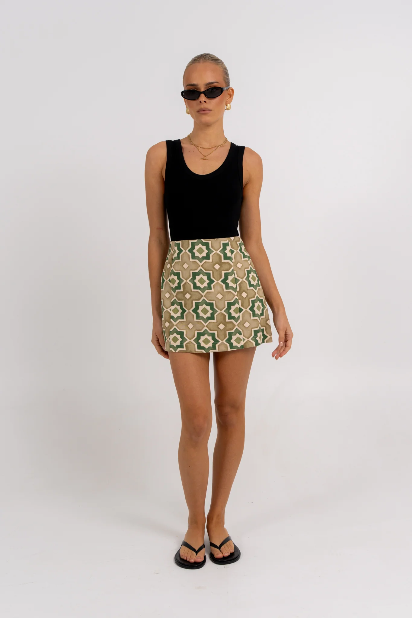 Aprire Mini Skirt Khaki Tile - Image 6