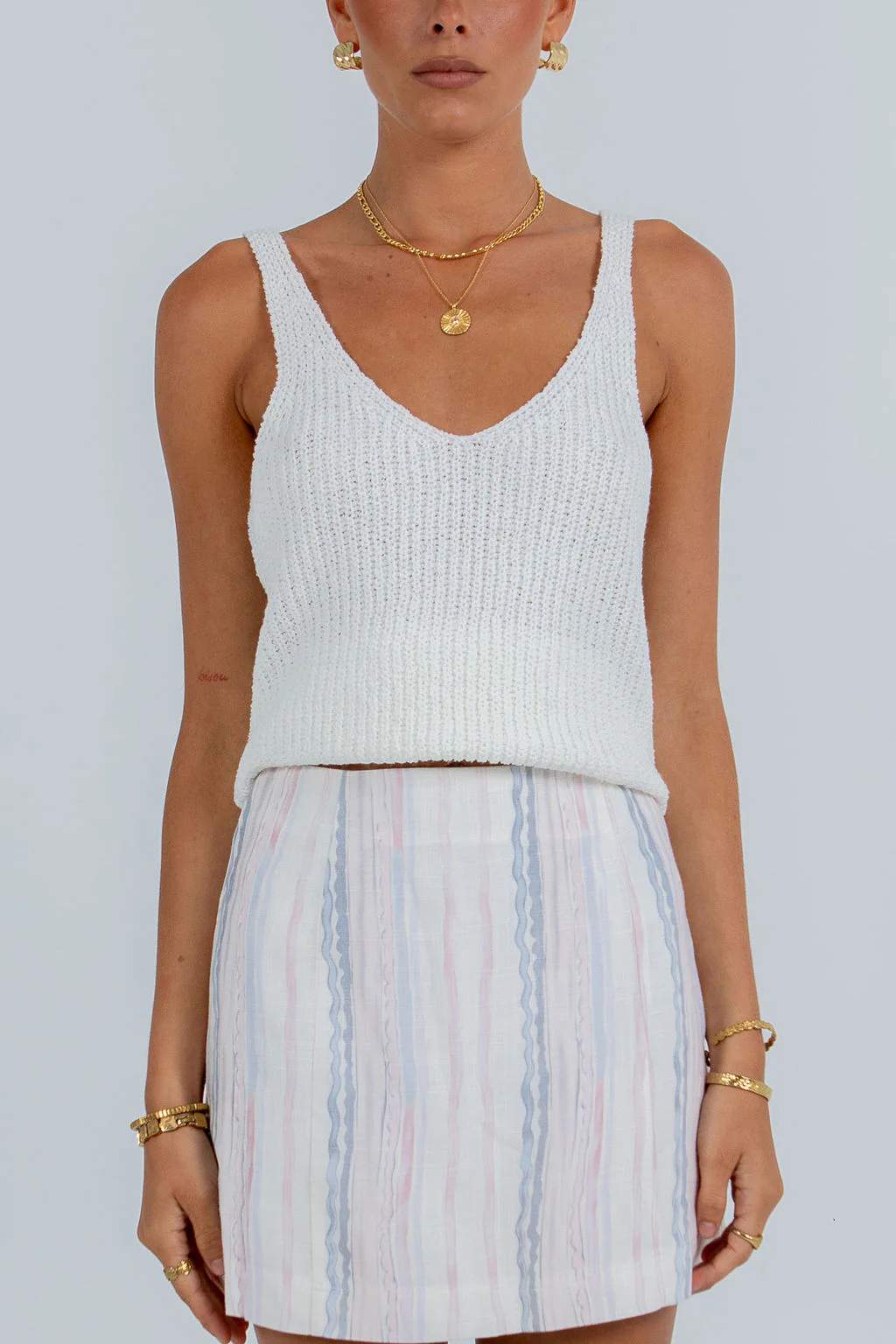Aprire Mini Skirt Pastel Stripe - Image 5