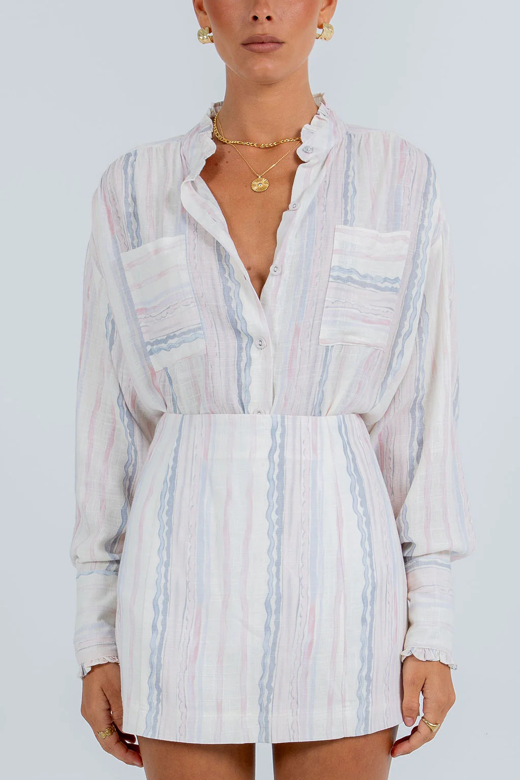 Aprire Mini Skirt Pastel Stripe - Image 8