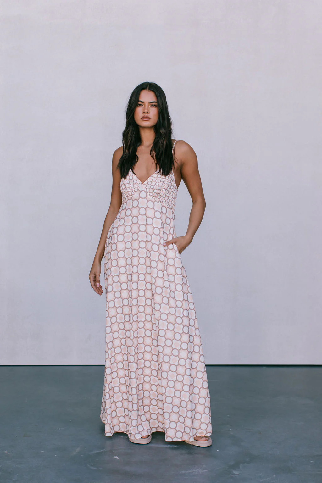 Aries Maxi Dress Sienna Tile Print