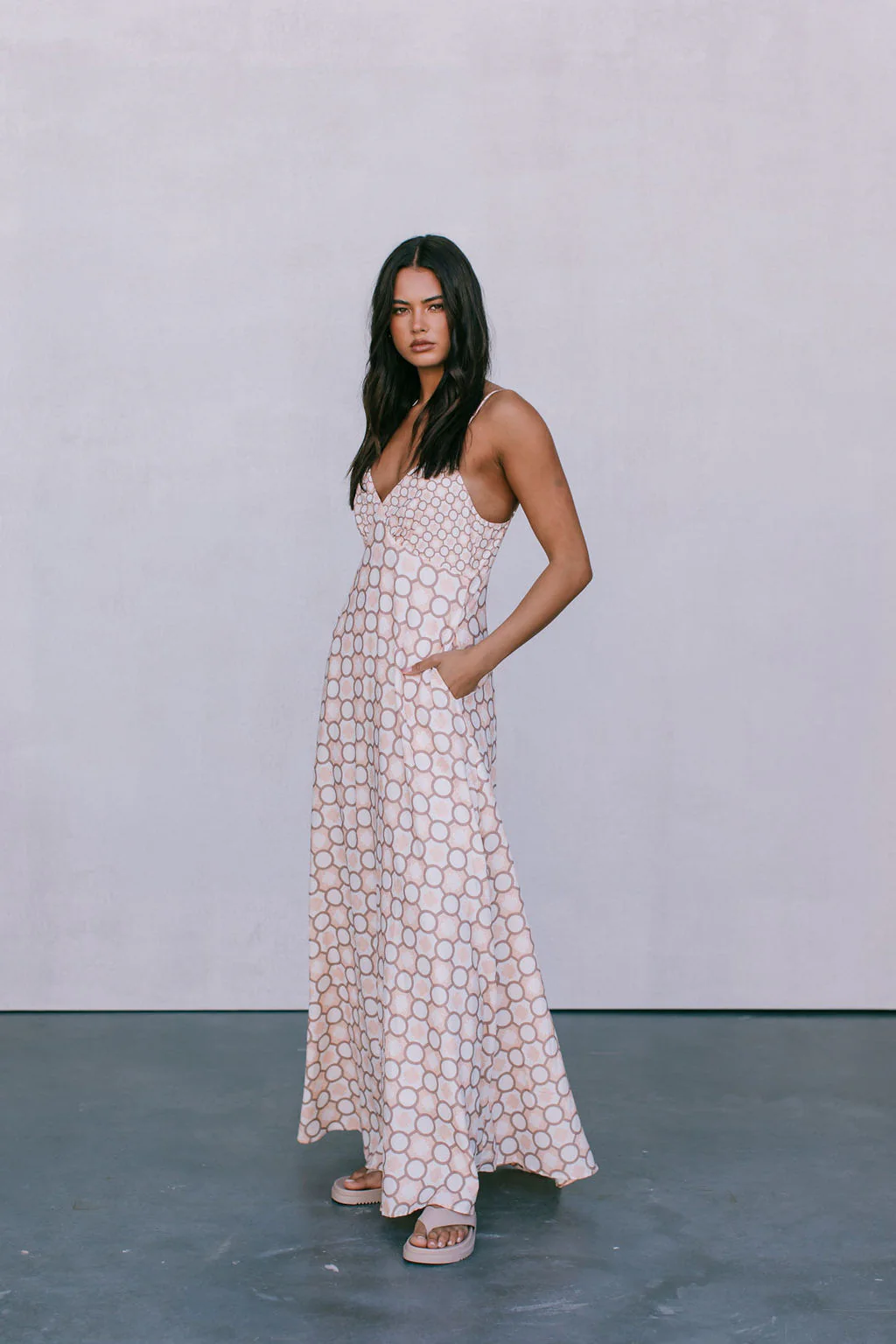 Aries Maxi Dress Sienna Tile Print - Image 9
