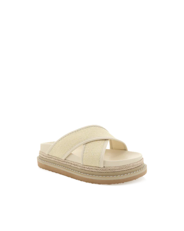Aysha Slides Cream Raffia - Image 3