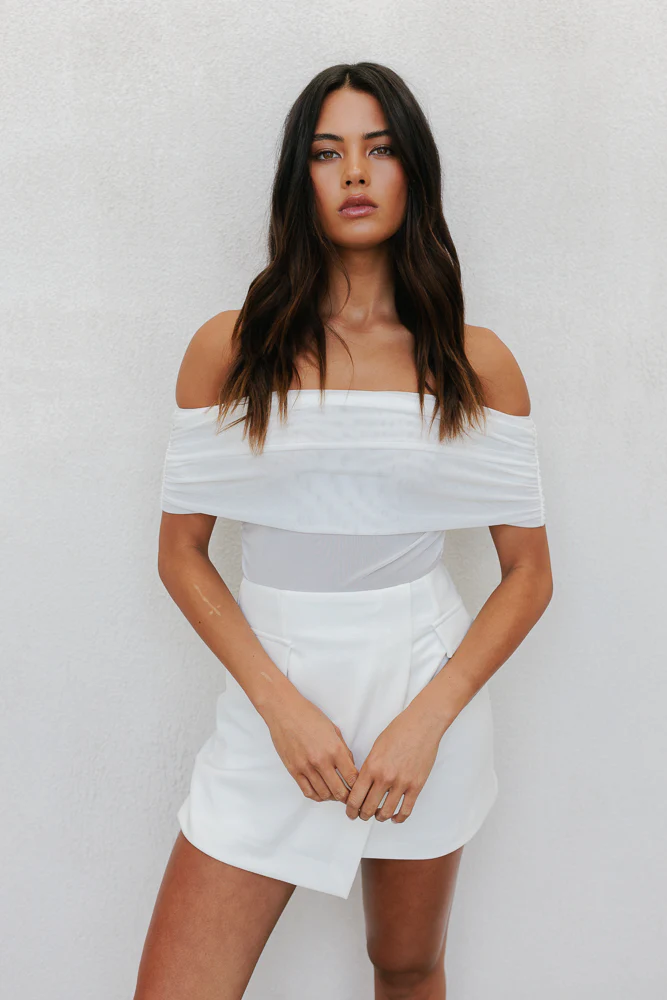 Azrah Mini Skirt Ivory - Image 6