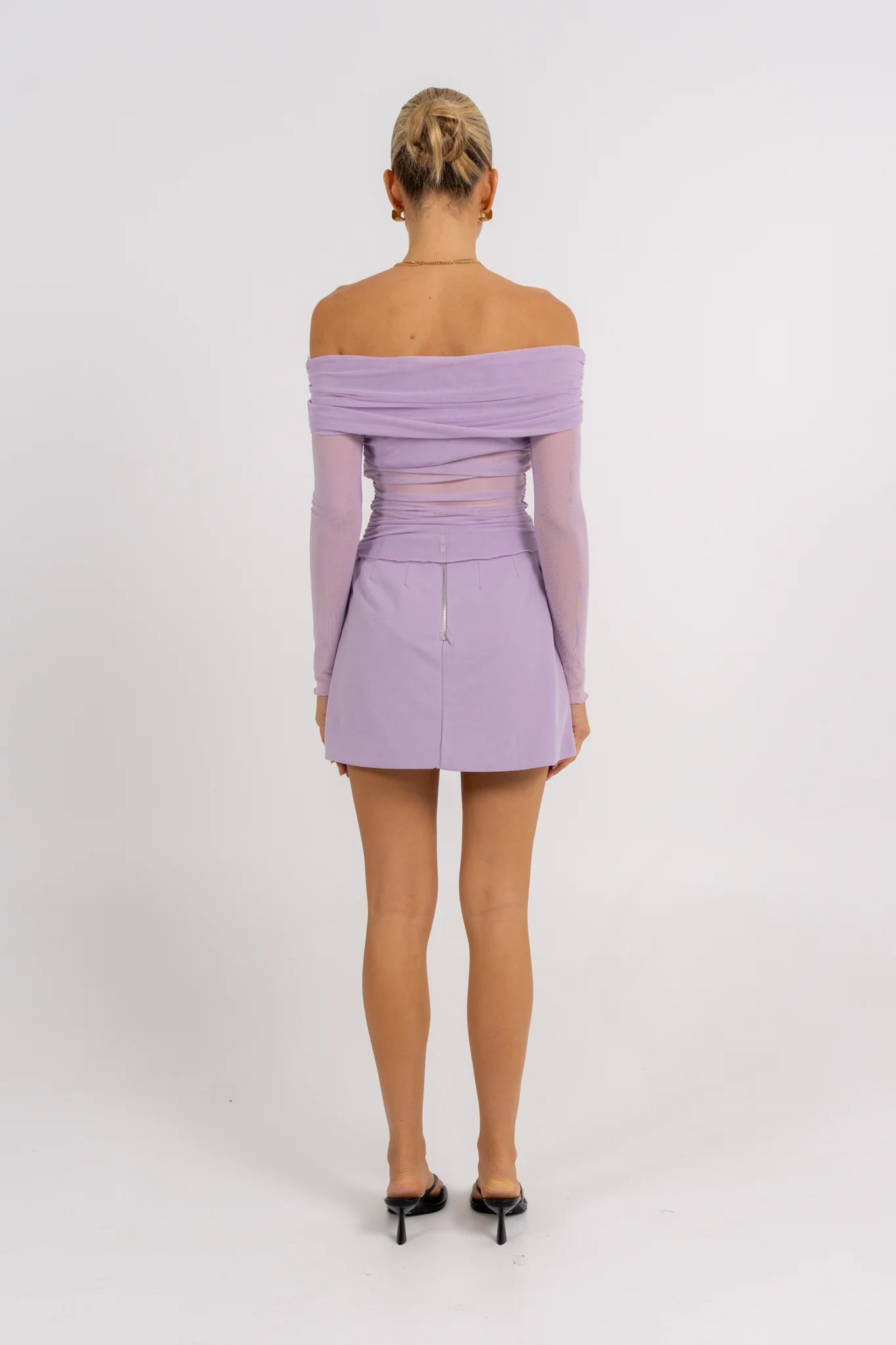 Azrah Mini Skirt Lilac - Image 4
