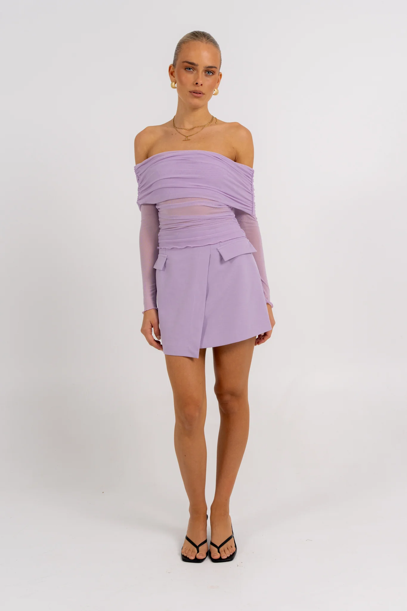 Azrah Mini Skirt Lilac - Image 6