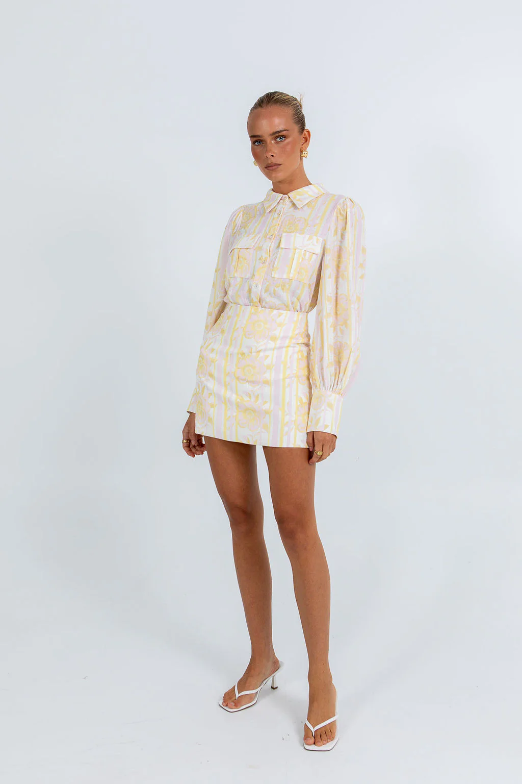 Bailee Shirt Lemon Floral - Image 3