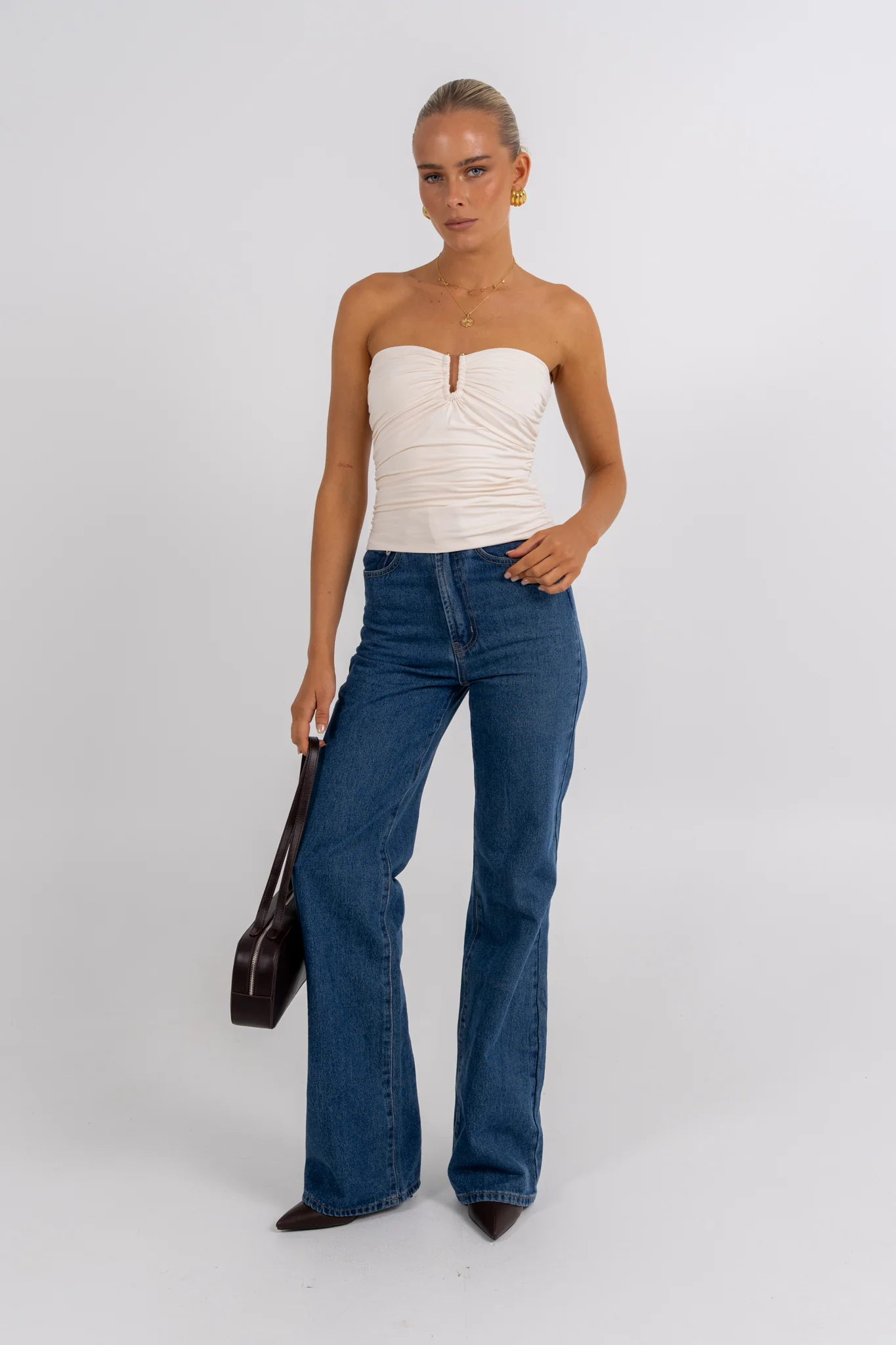 Bannie Strapless Top Cream - Image 3