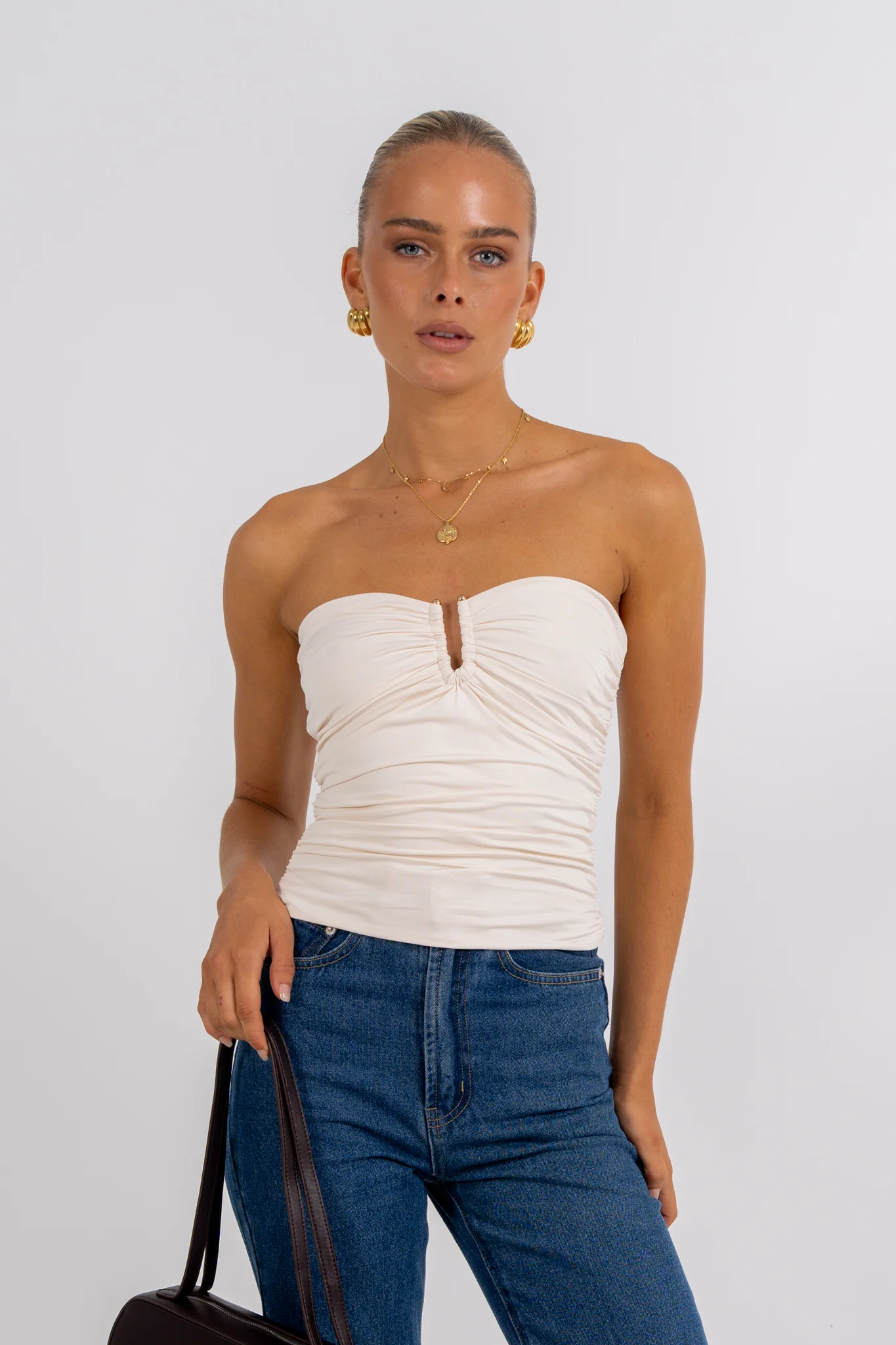 Bannie Strapless Top Cream - Image 6