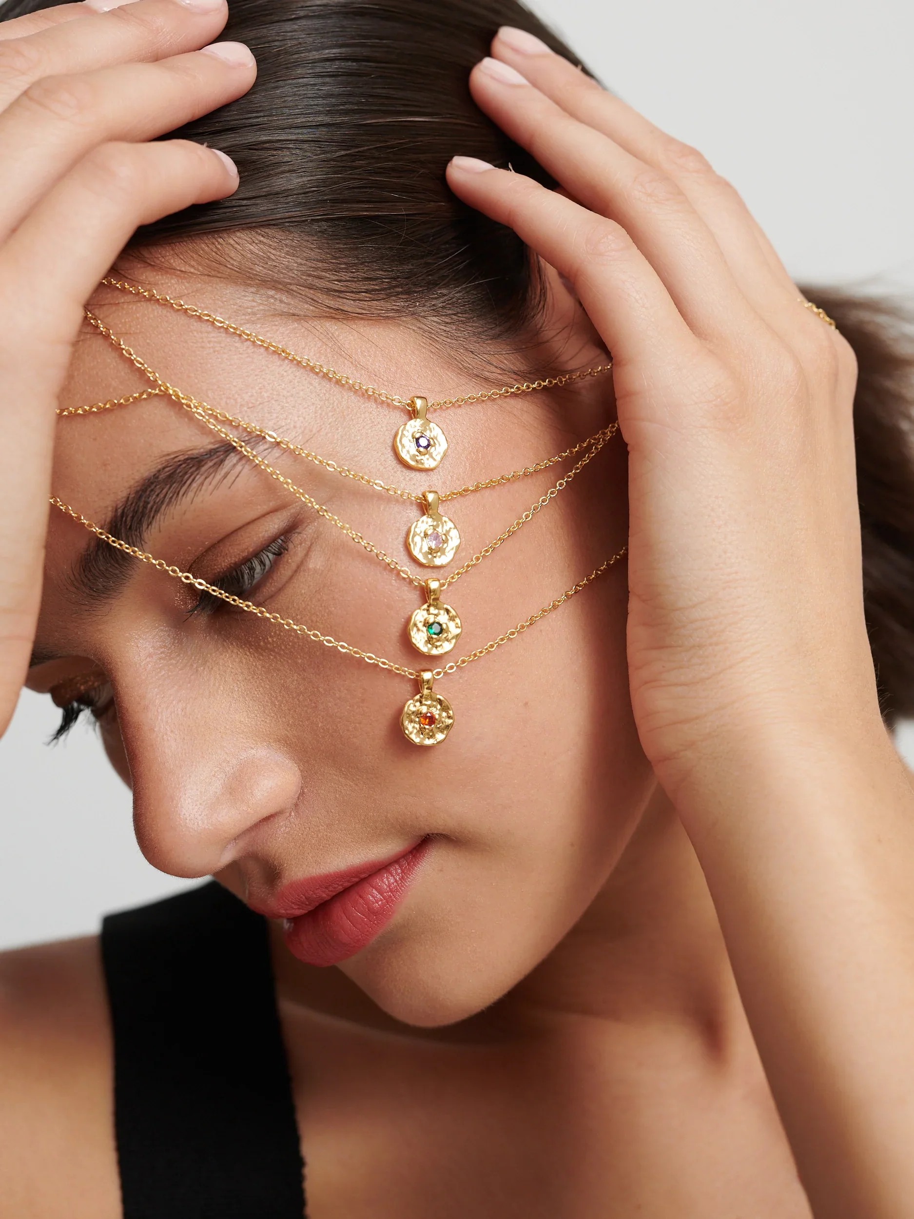 Birthstone Necklace Gold