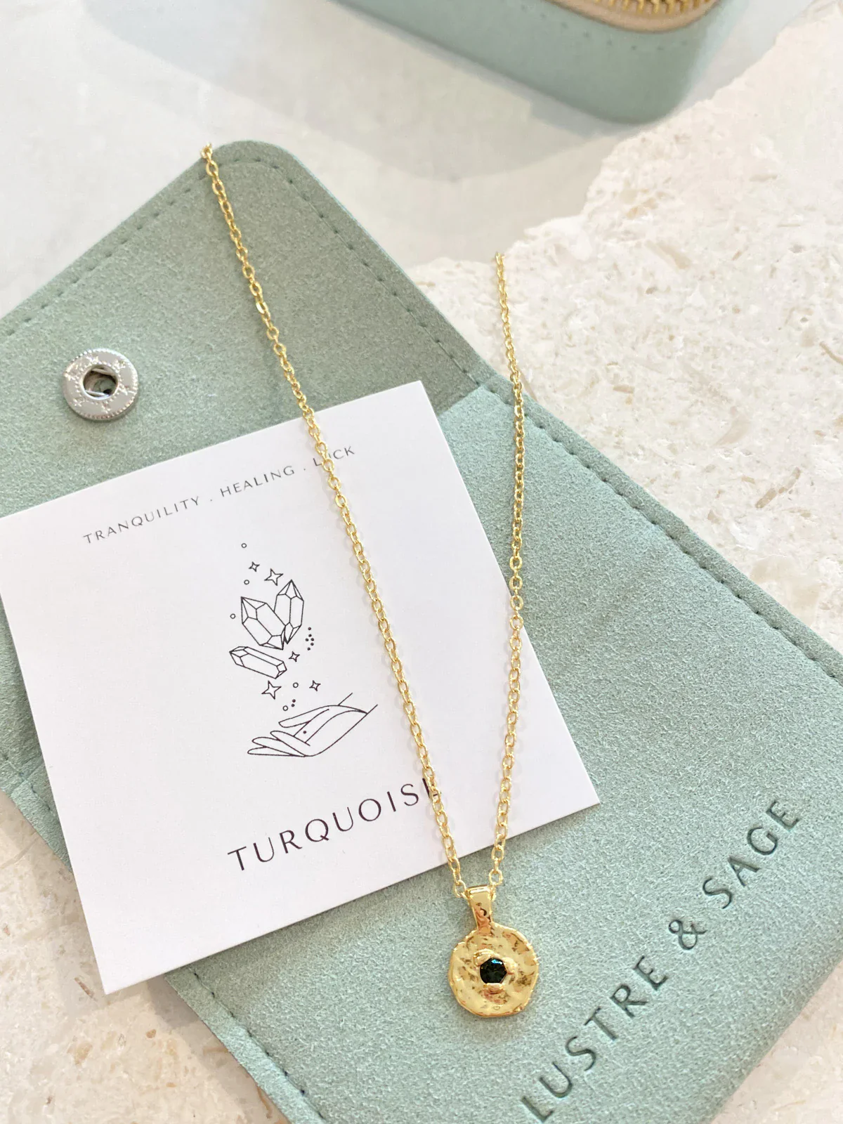 Birthstone Necklace Gold - Image 10