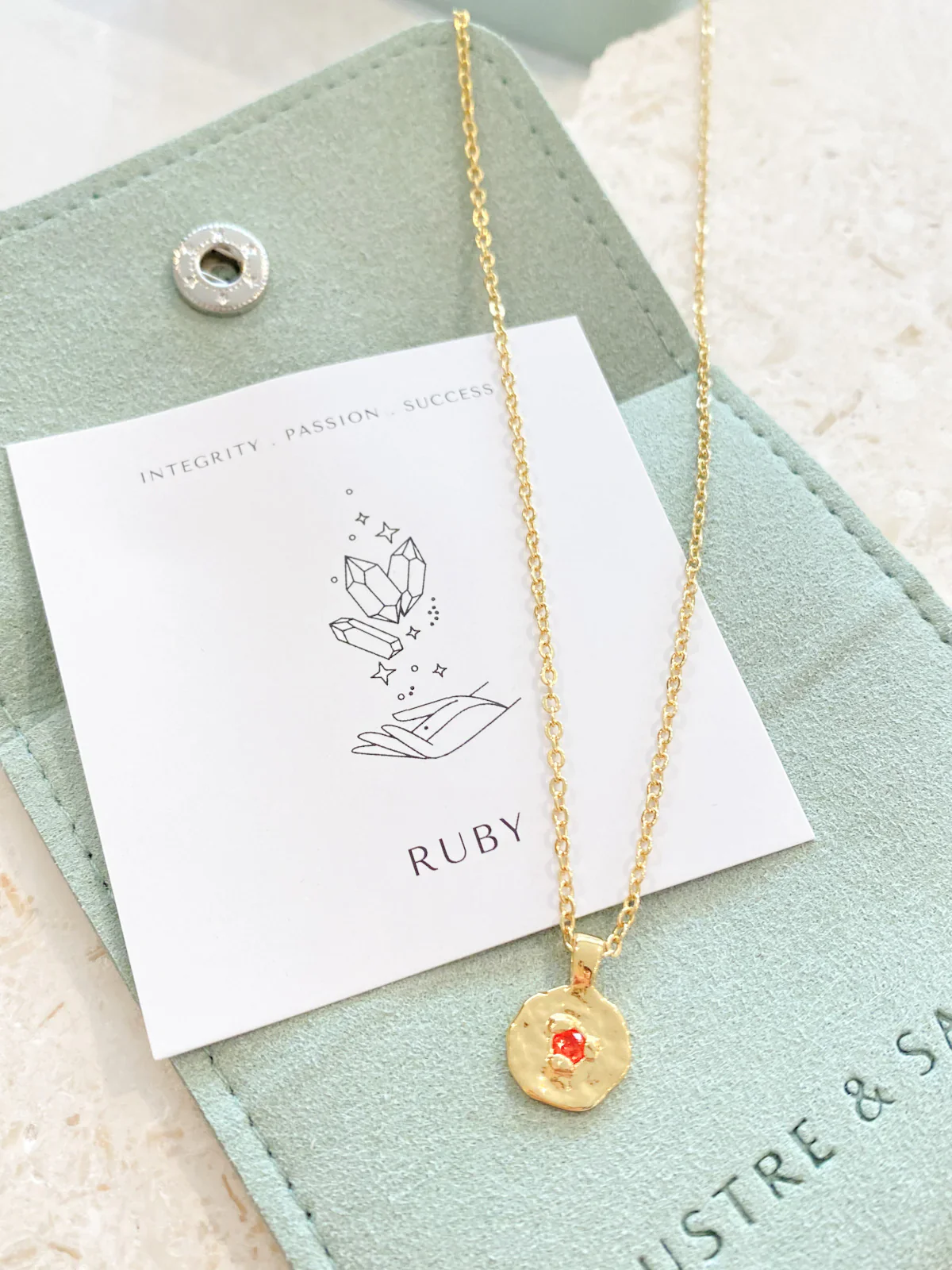 Birthstone Necklace Gold - Image 14