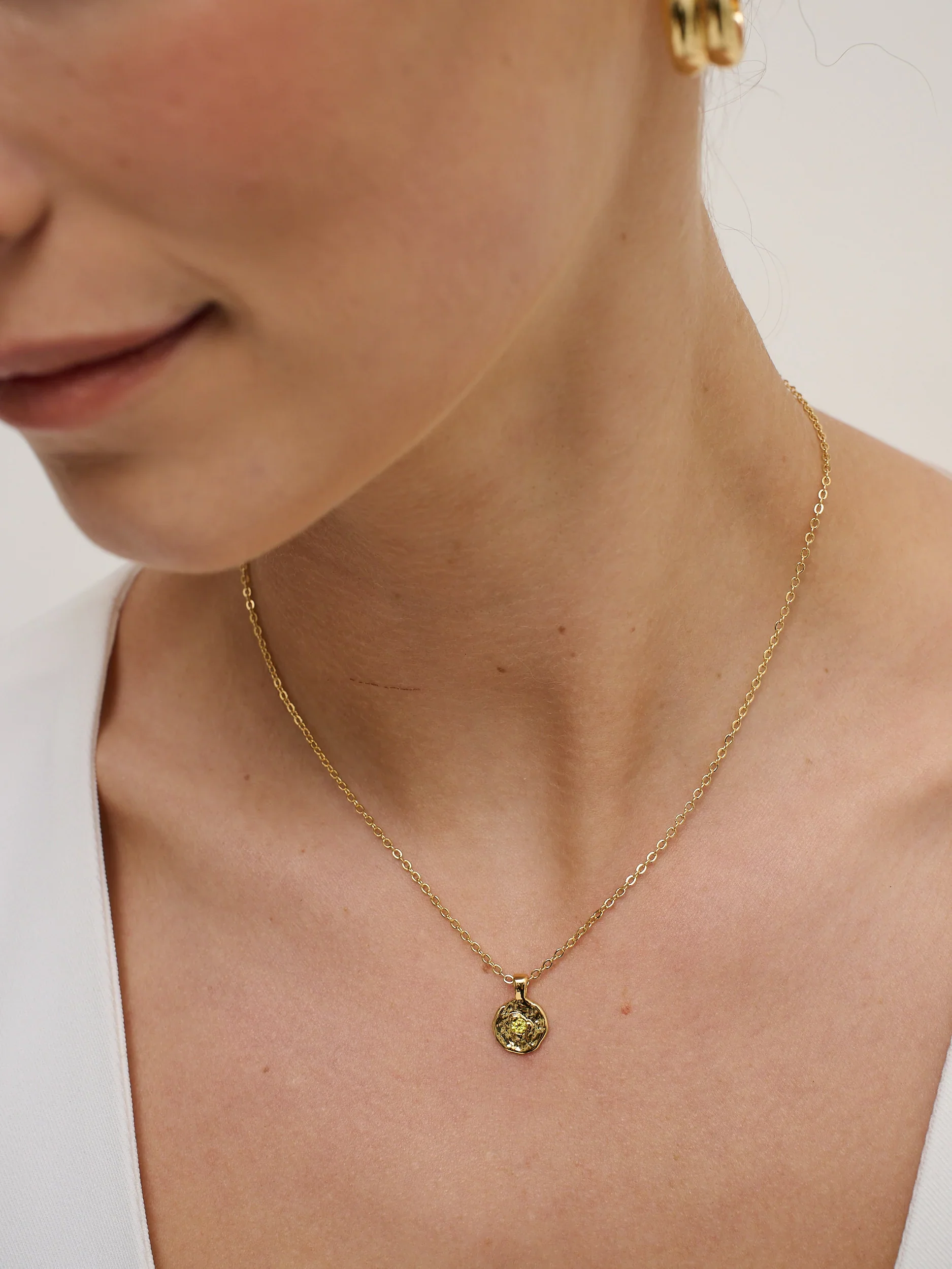 Birthstone Necklace Gold - Image 16
