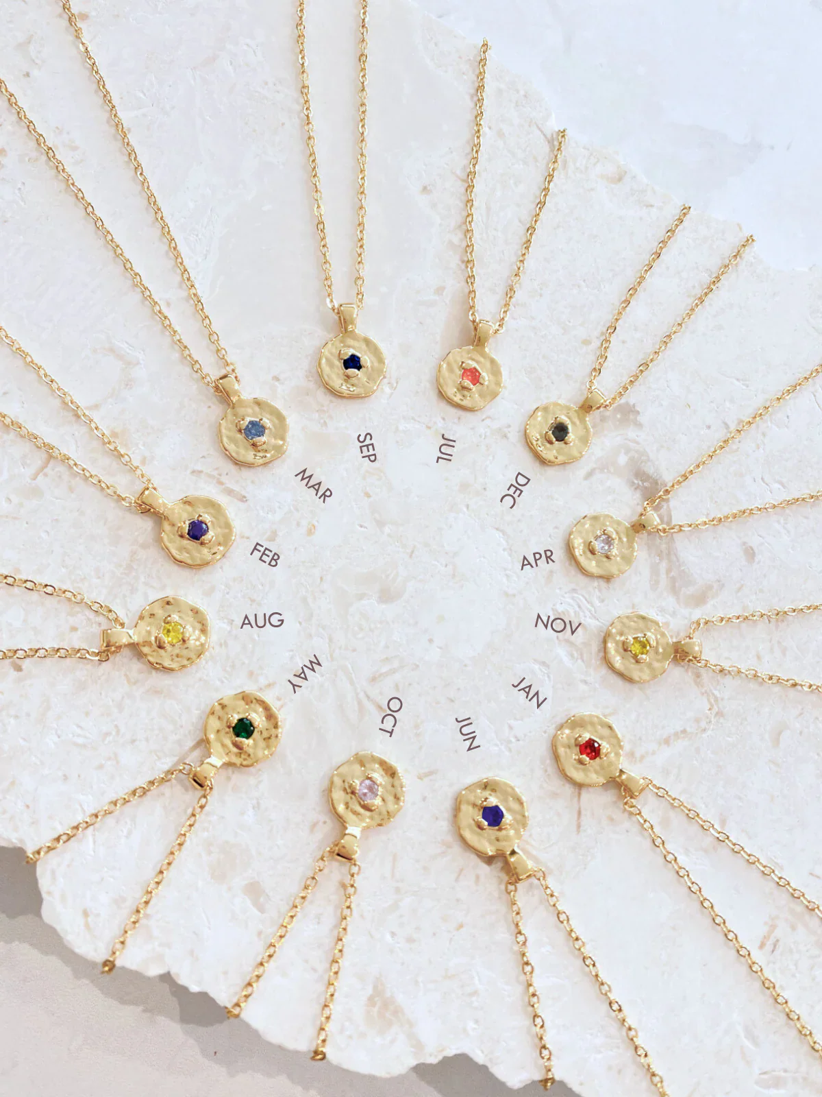 Birthstone Necklace Gold - Image 2