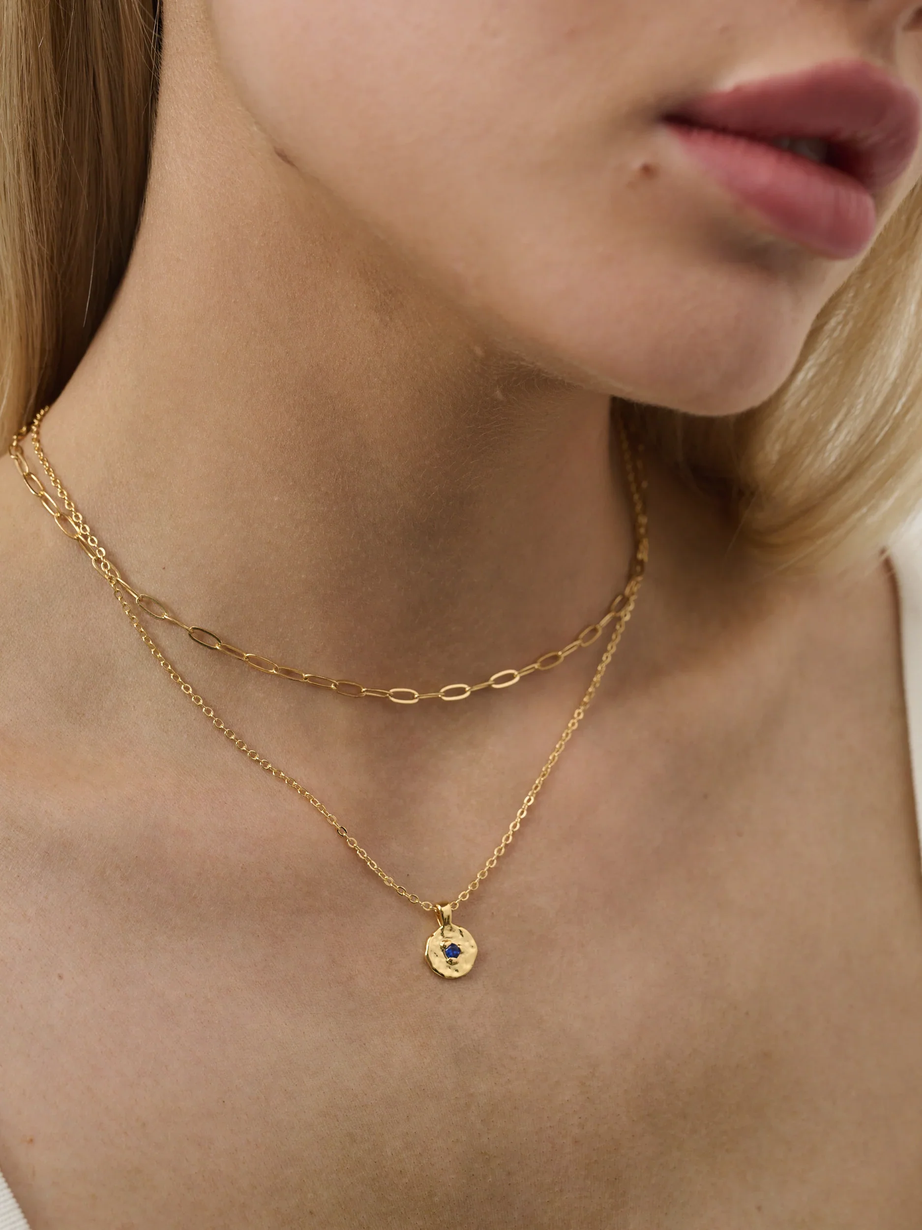 Birthstone Necklace Gold - Image 9