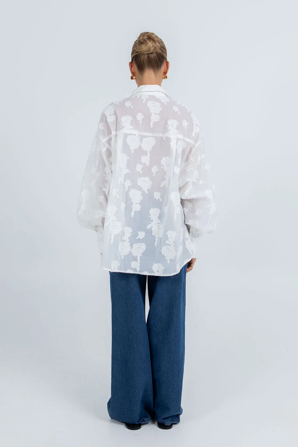 Blanche Lace Shirt White - Image 11