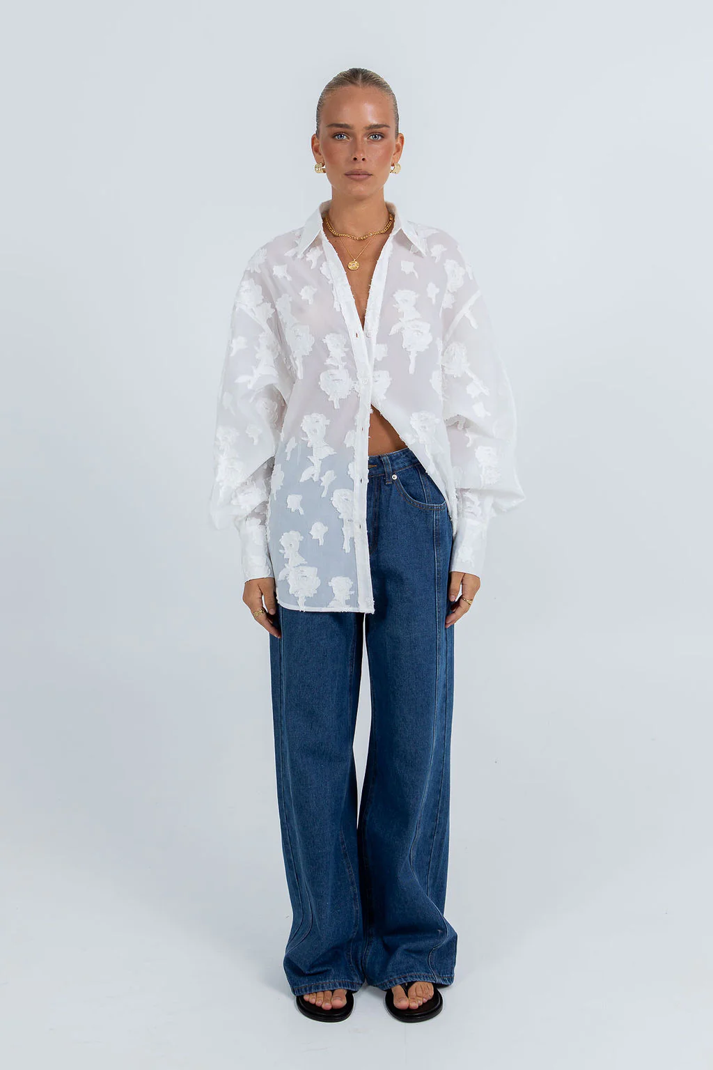 Blanche Lace Shirt White - Image 13