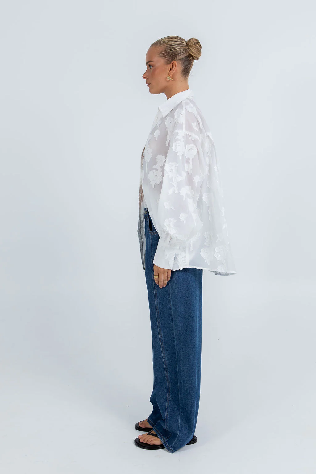 Blanche Lace Shirt White - Image 15