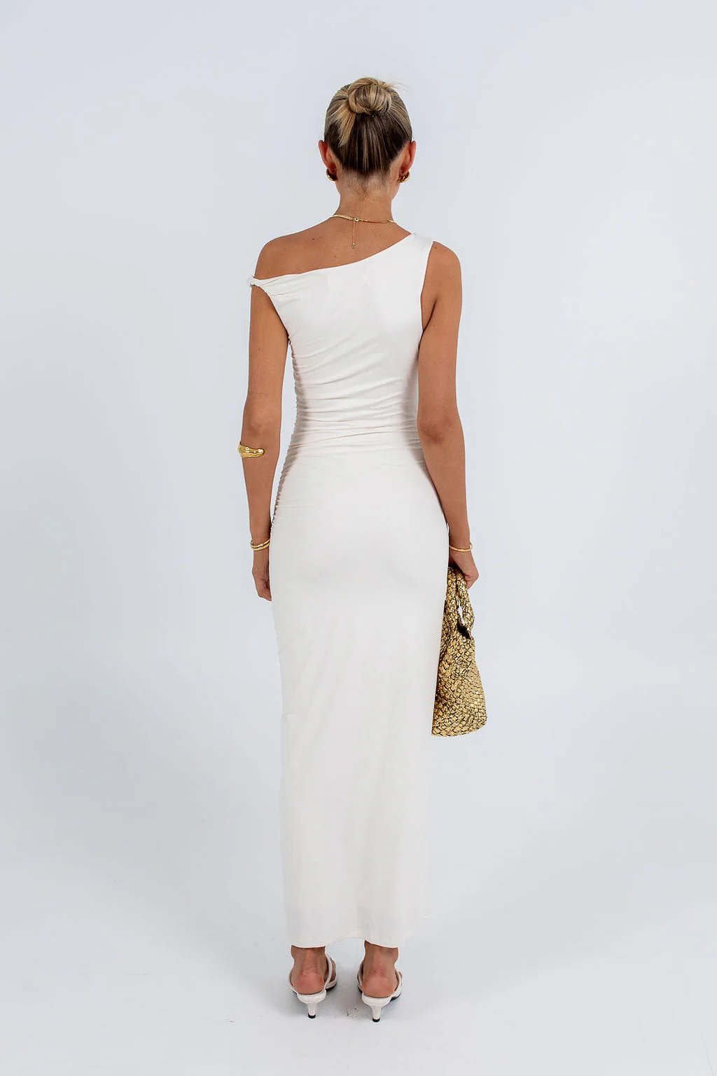 Brailee Maxi Dress Cream - Image 5