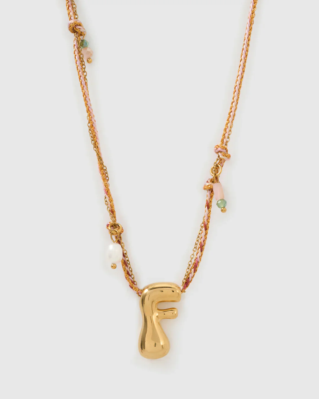 PRE ORDER Bubble Letter Necklace Blush - Image 10
