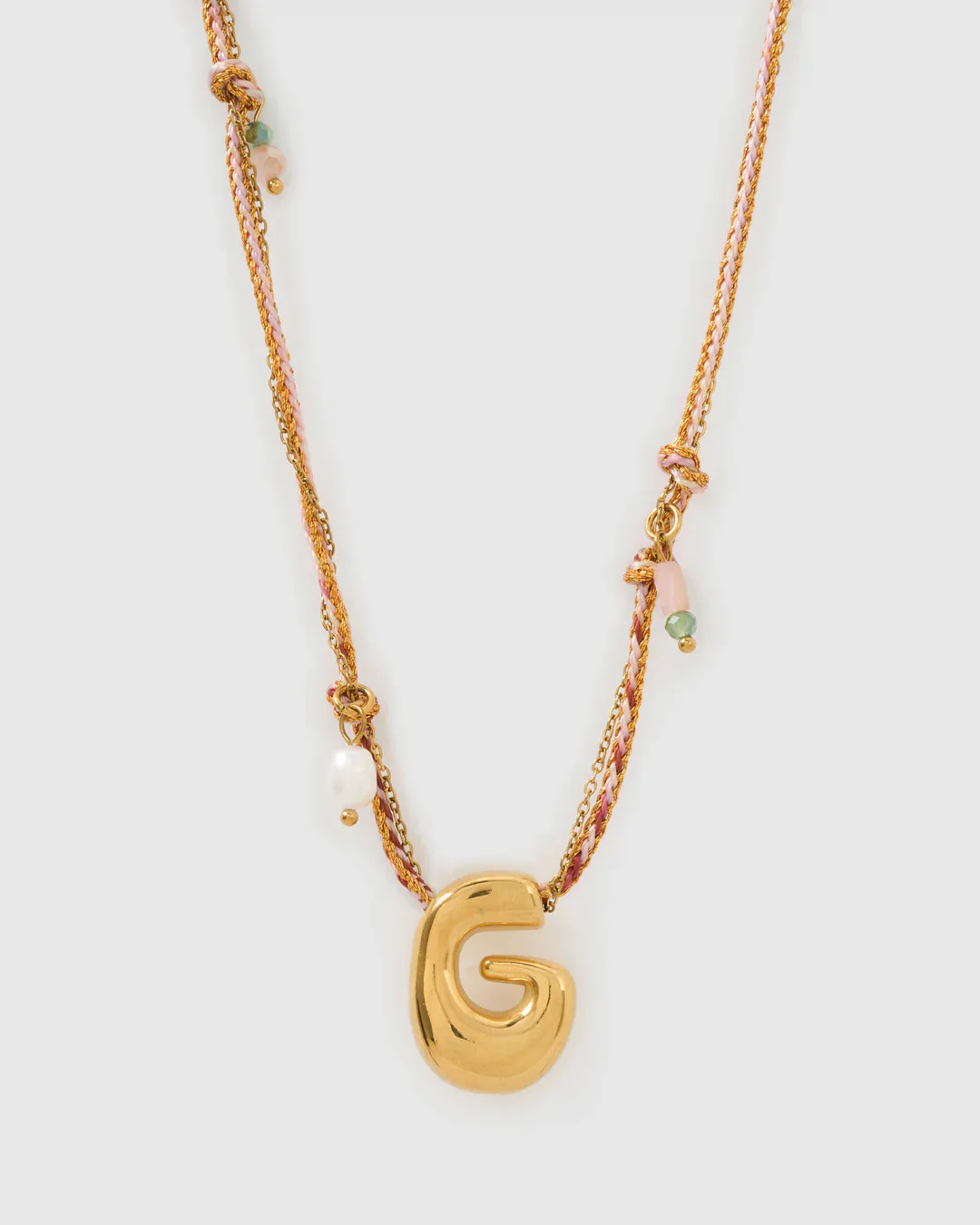 PRE ORDER Bubble Letter Necklace Blush - Image 11