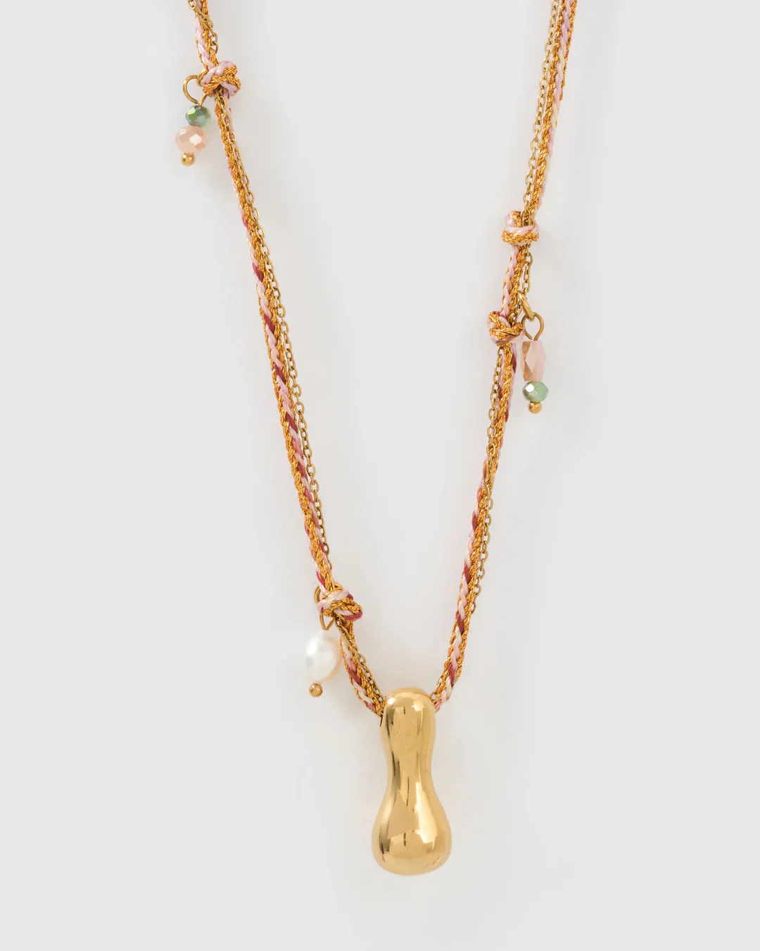 PRE ORDER Bubble Letter Necklace Blush - Image 13