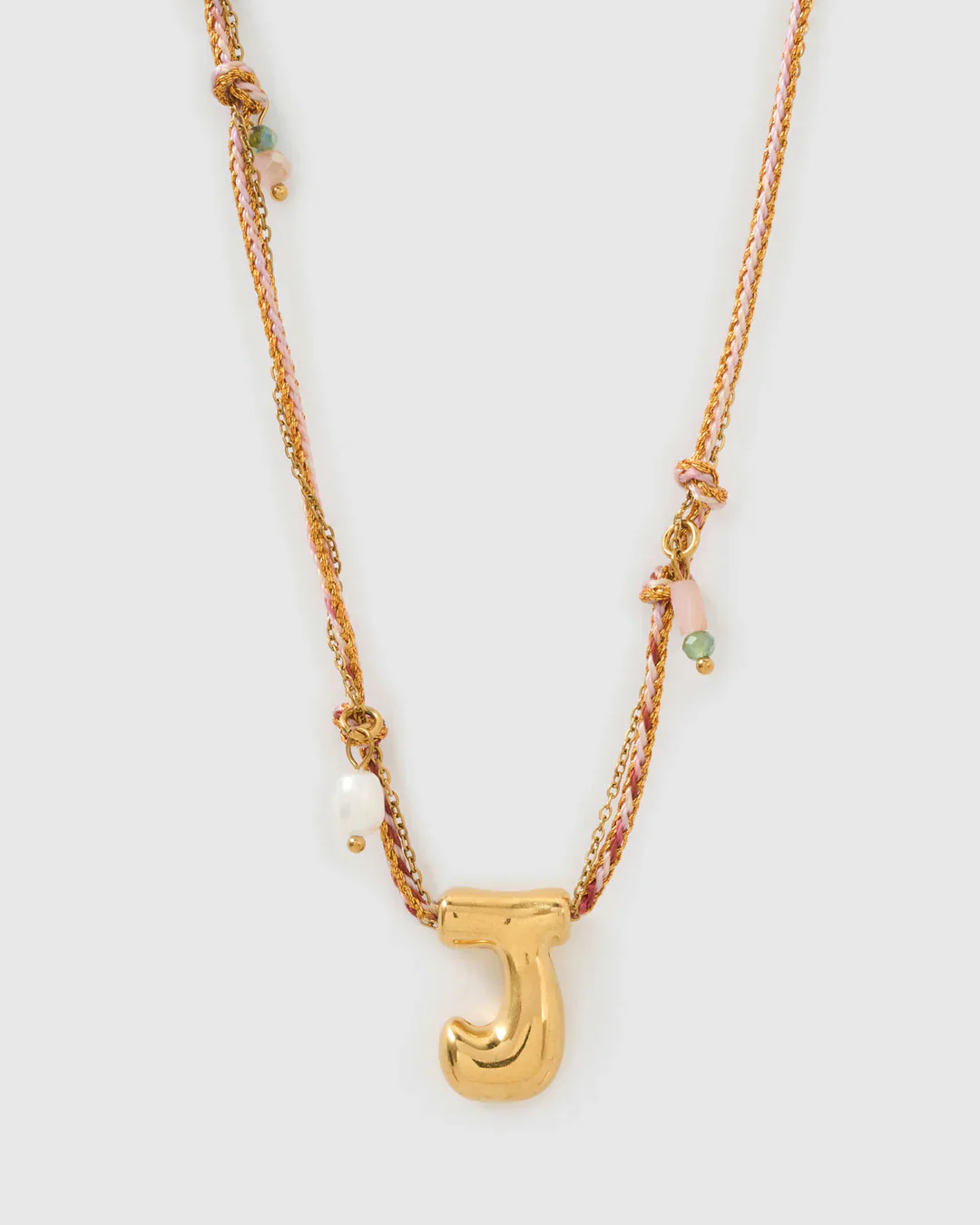 PRE ORDER Bubble Letter Necklace Blush - Image 14