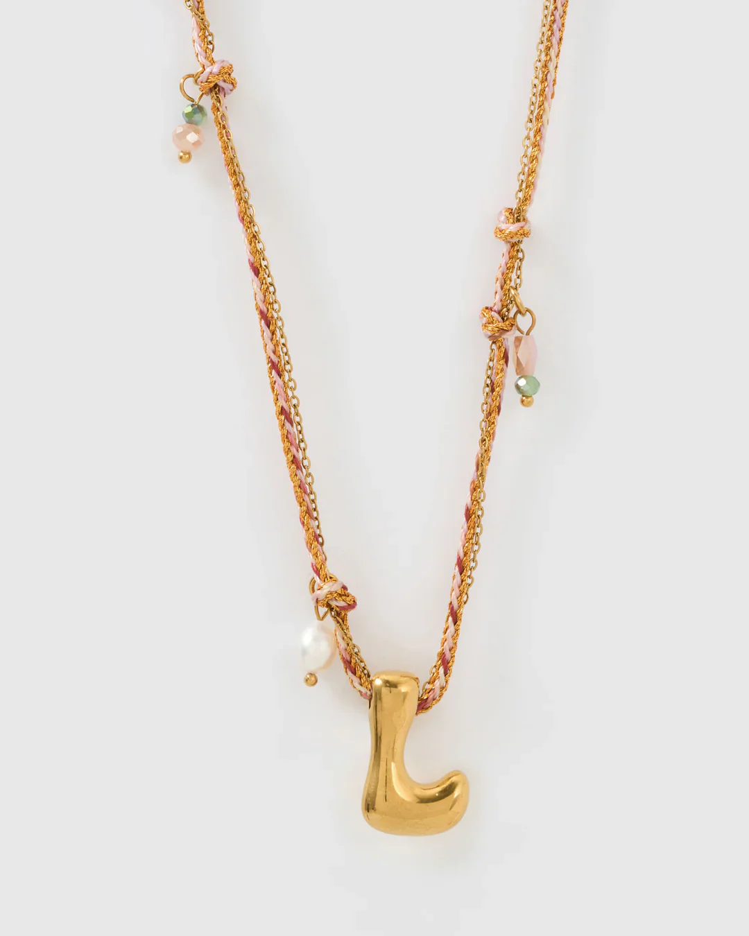 PRE ORDER Bubble Letter Necklace Blush - Image 16