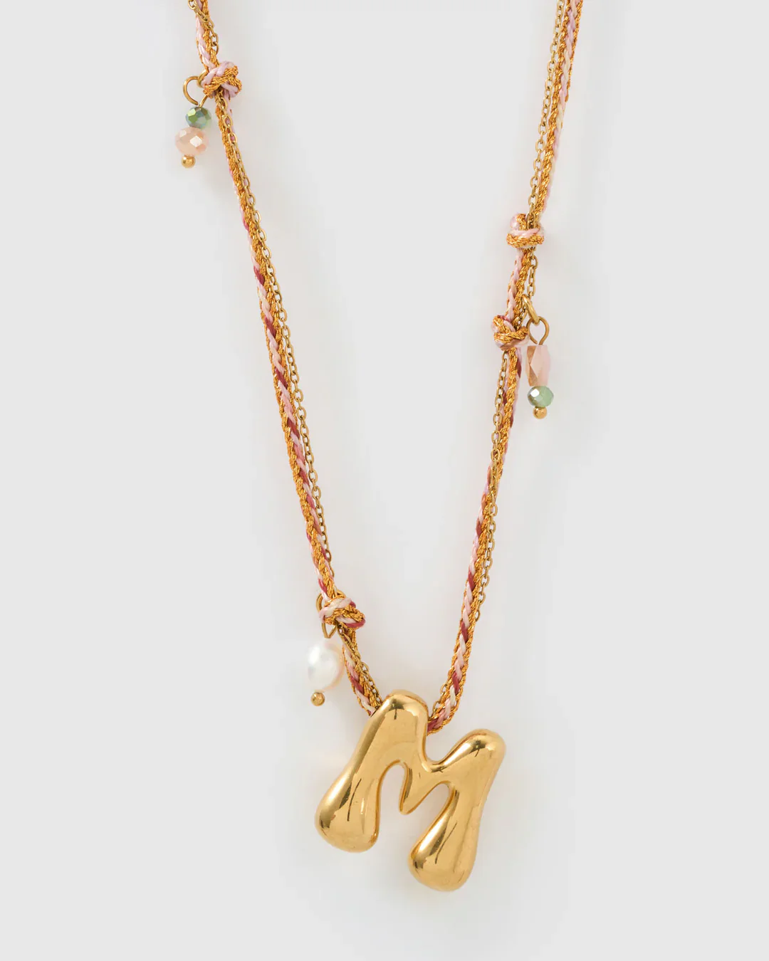 PRE ORDER Bubble Letter Necklace Blush - Image 17