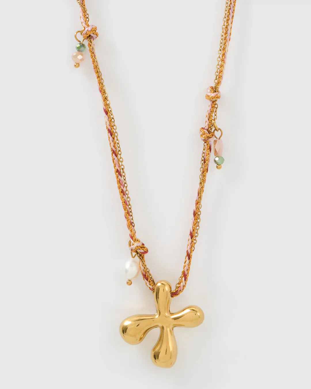 PRE ORDER Bubble Letter Necklace Blush - Image 28