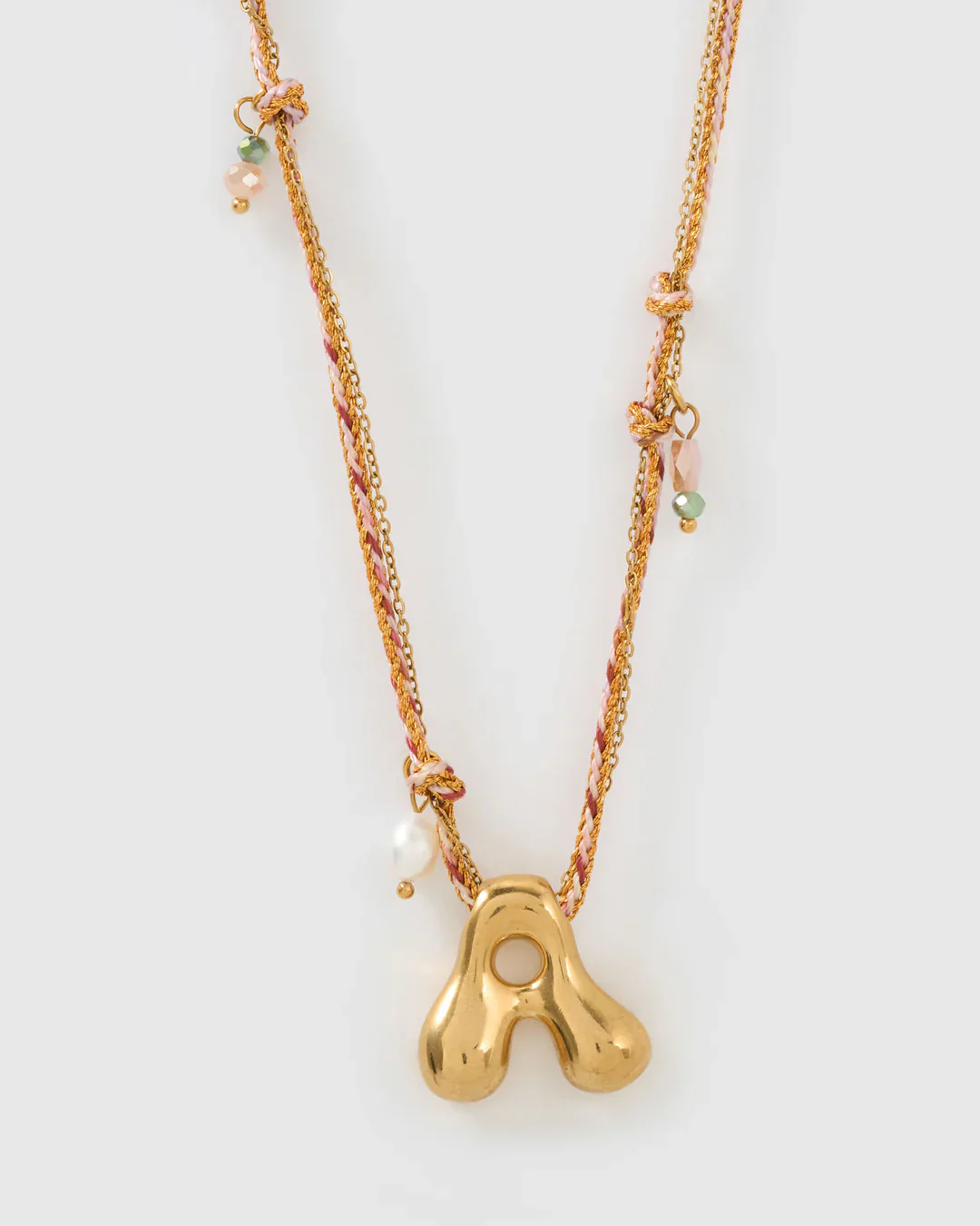 PRE ORDER Bubble Letter Necklace Blush - Image 5