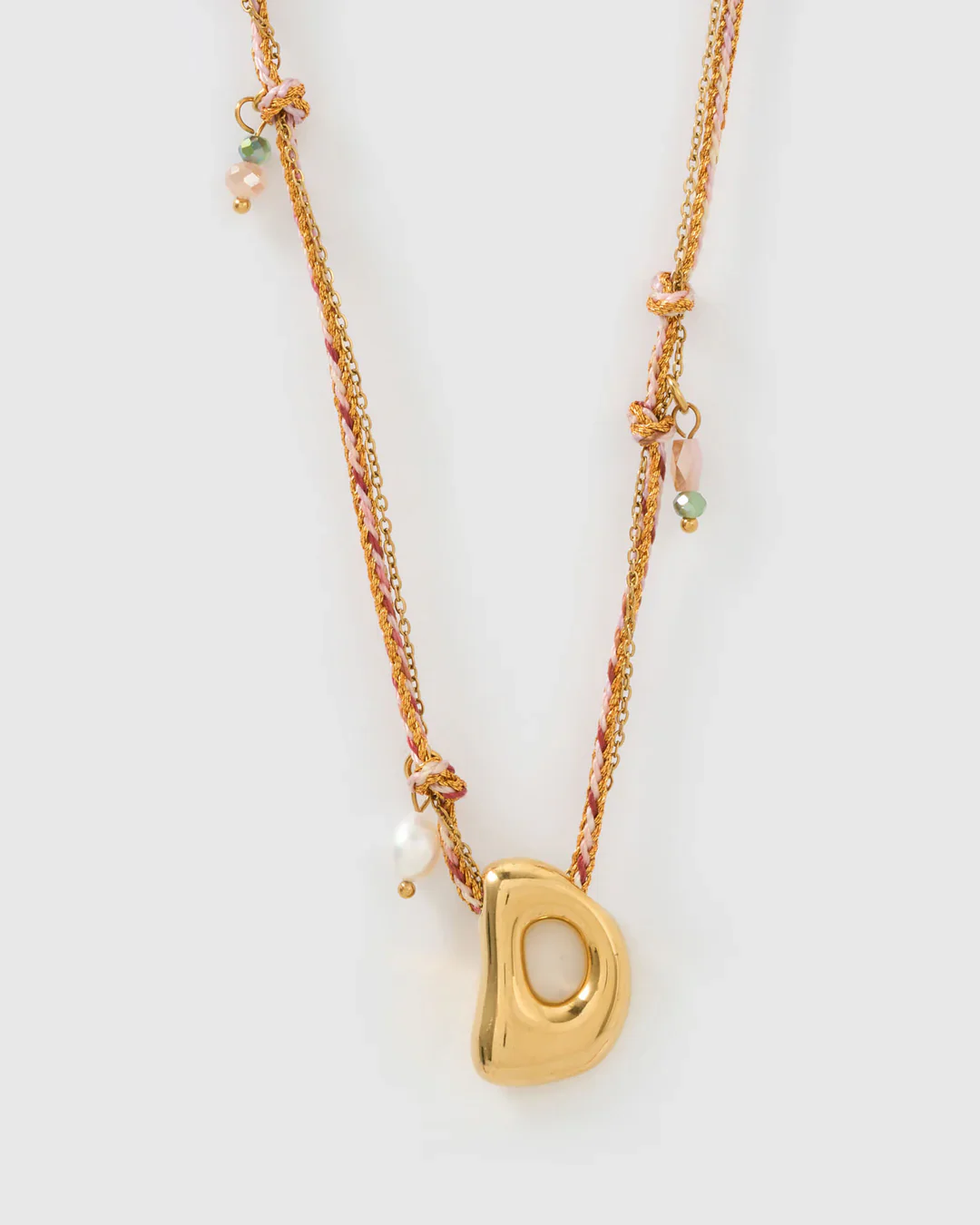 PRE ORDER Bubble Letter Necklace Blush - Image 8