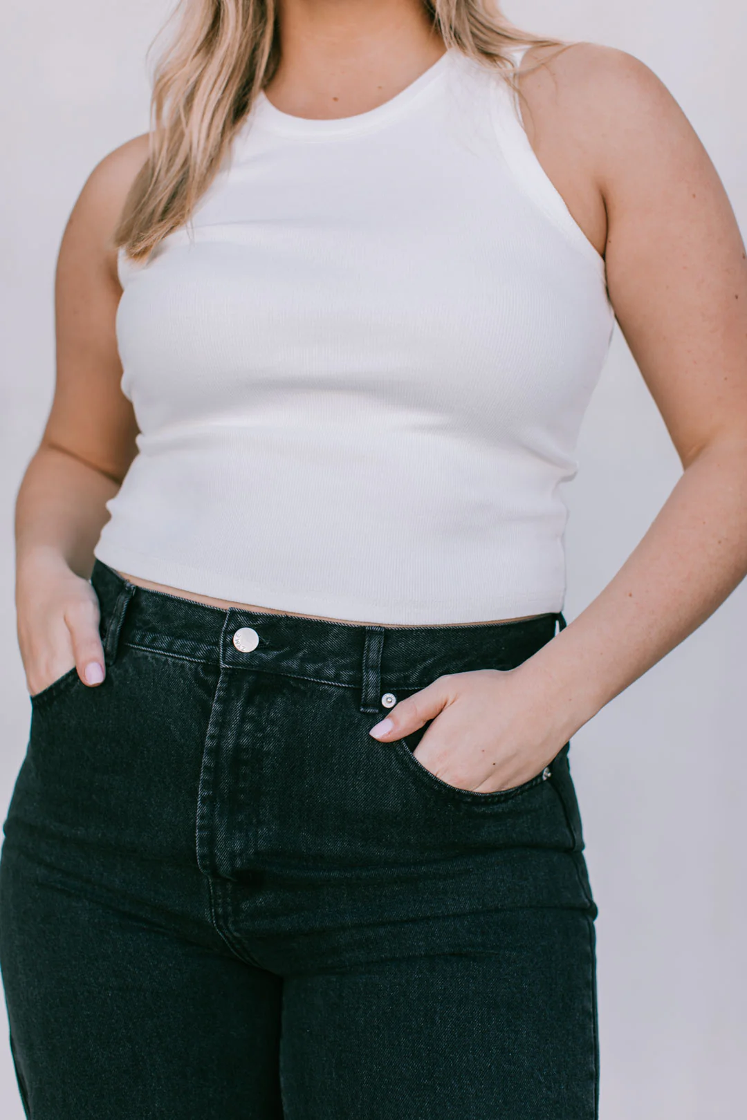 Carissa Wide Leg Jeans Washed Black - Image 15