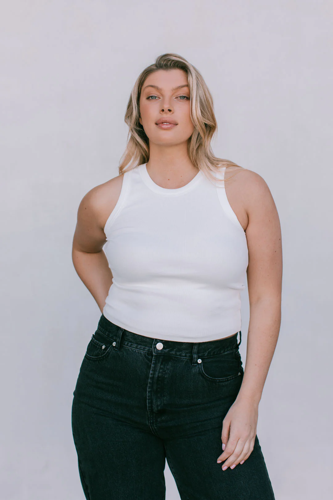 Carissa Wide Leg Jeans Washed Black - Image 2