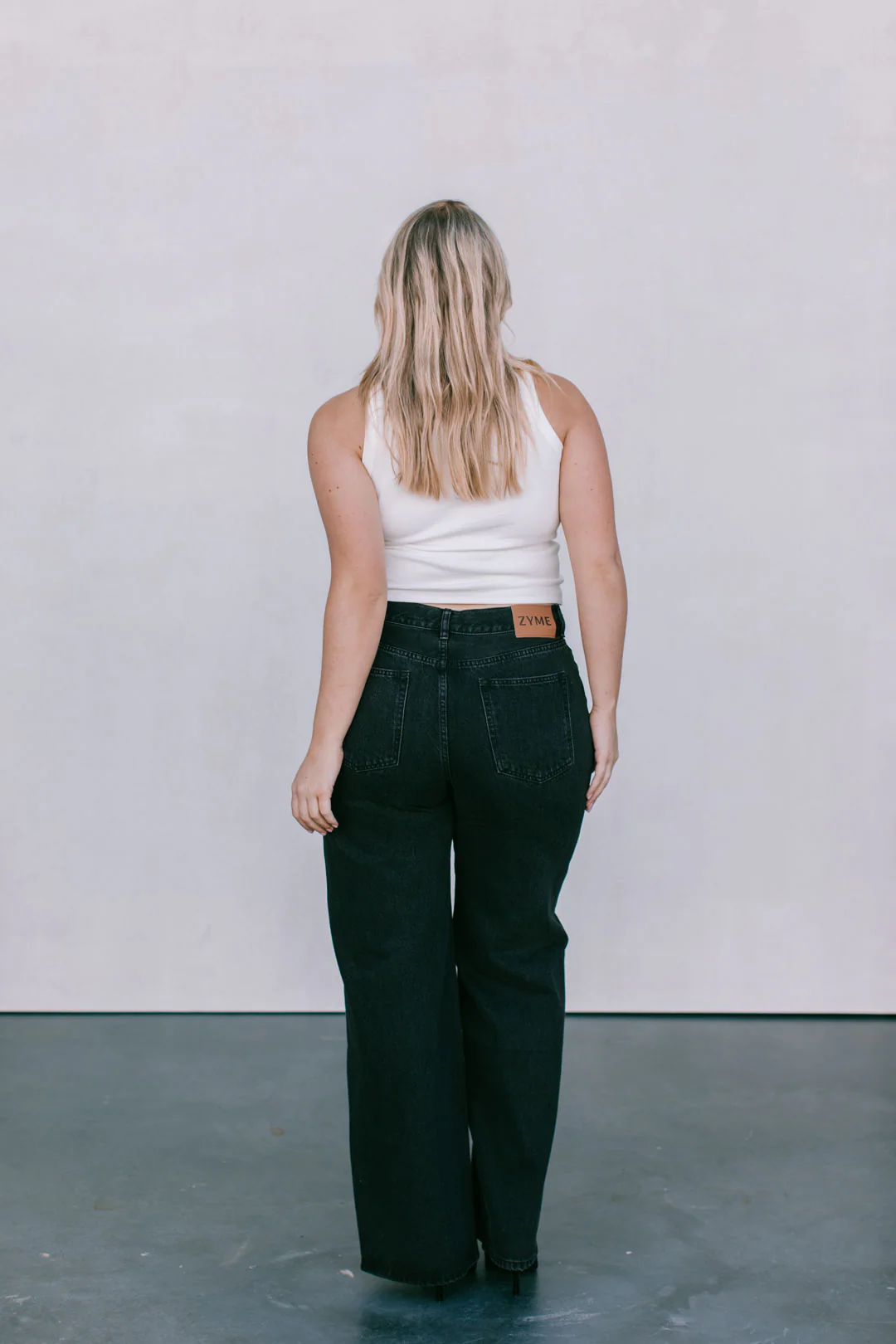 Carissa Wide Leg Jeans Washed Black - Image 20