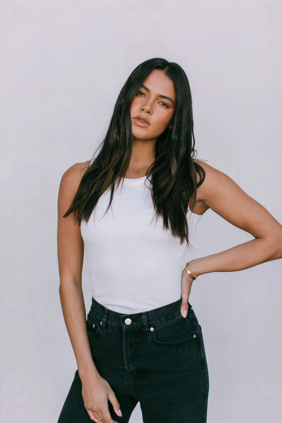 Carissa Wide Leg Jeans Washed Black - Image 7