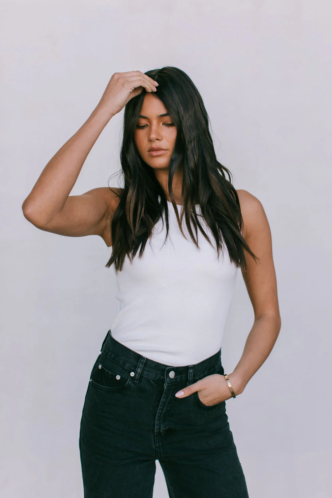 Carissa Wide Leg Jeans Washed Black - Image 9