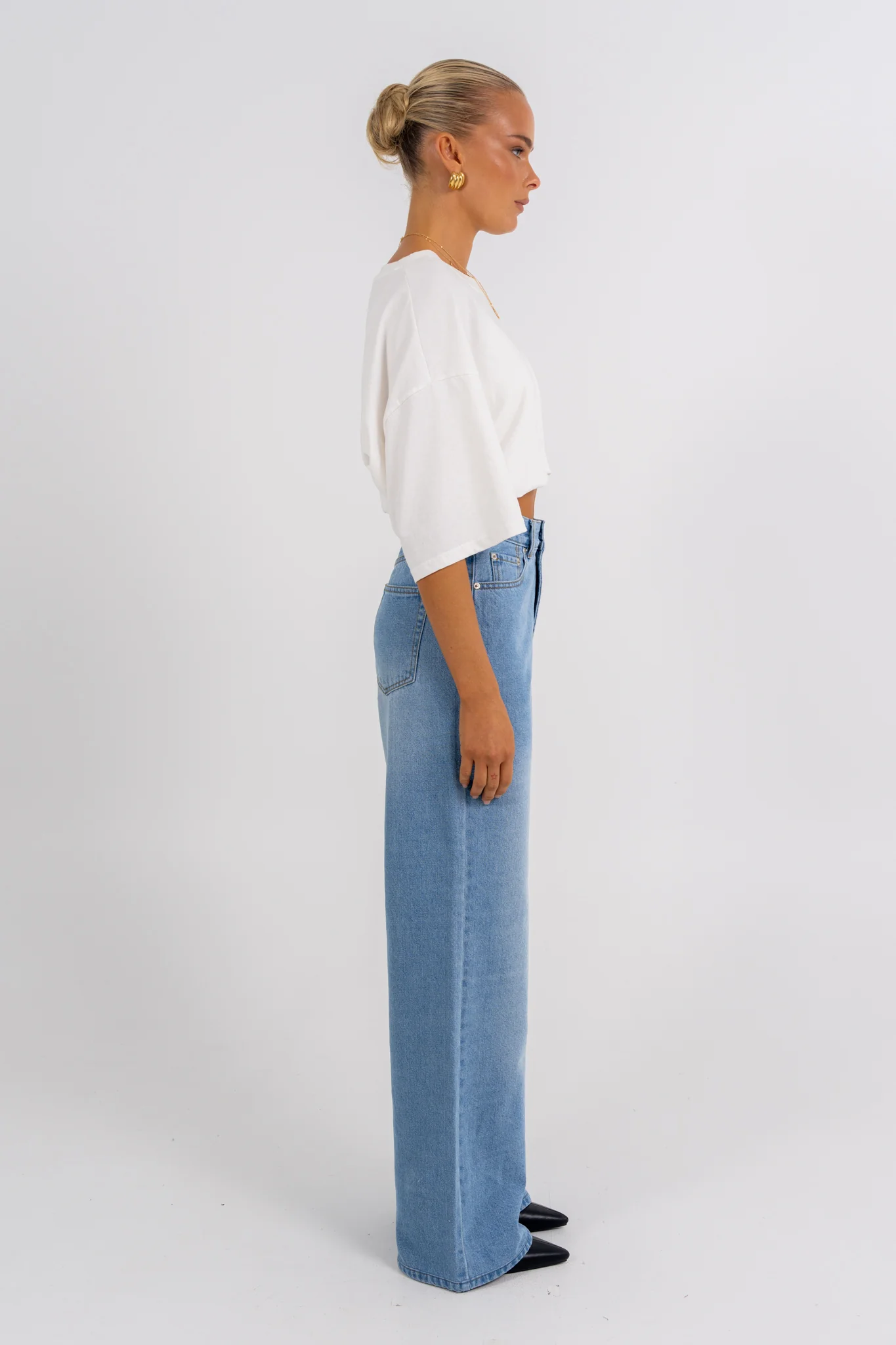 Carissa Wide Leg Jeans True Blue Wash - Image 13