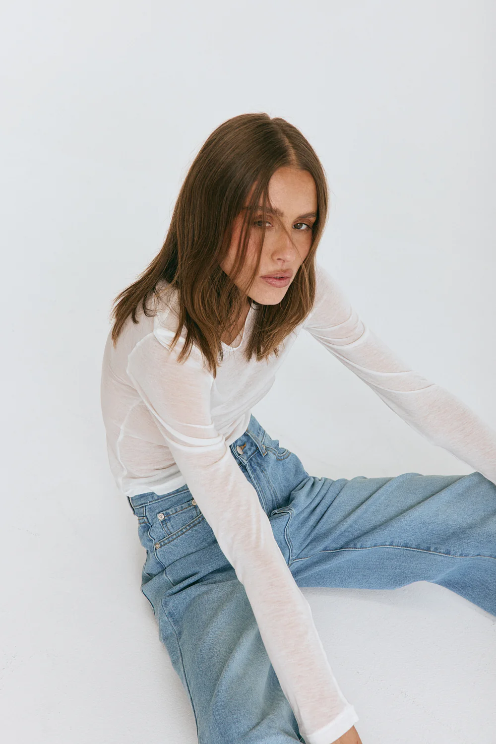 Carissa Wide Leg Jeans True Blue Wash - Image 4