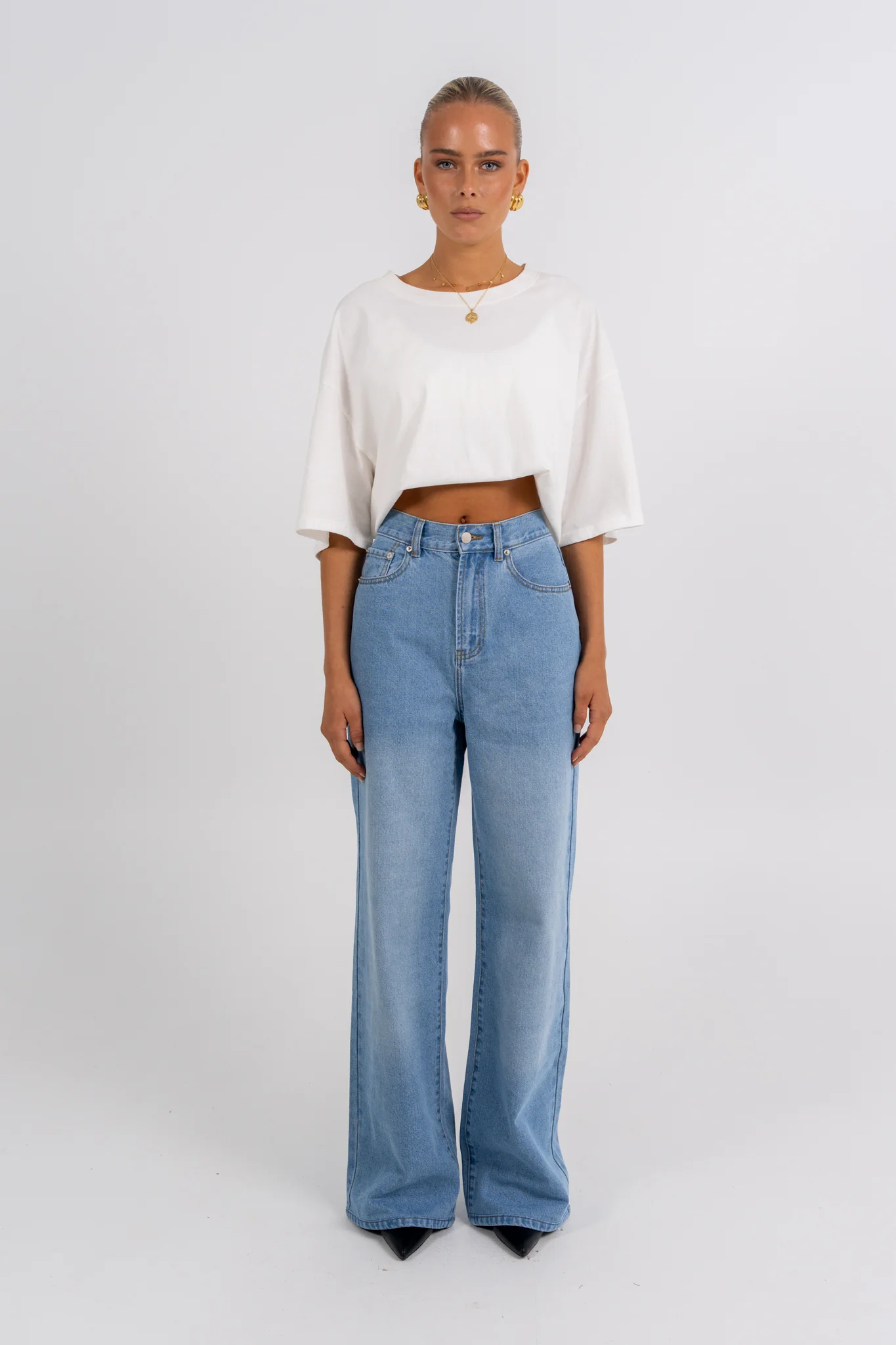 Carissa Wide Leg Jeans True Blue Wash - Image 6