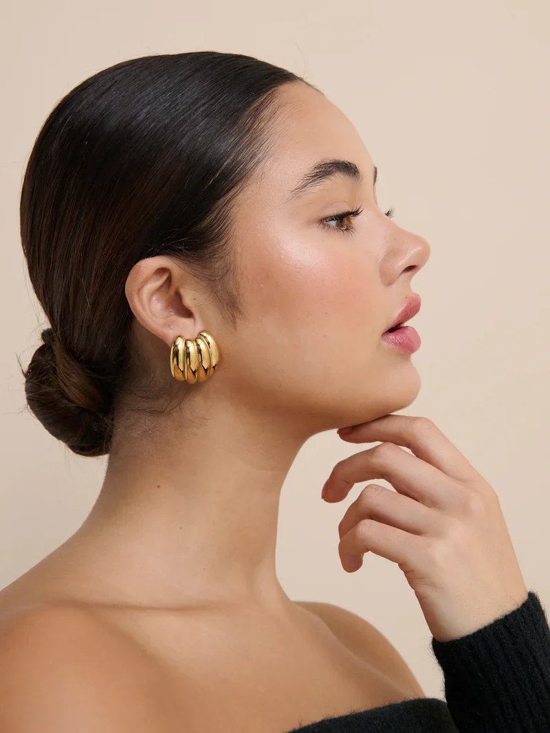 Carmel Earrings Gold - Image 3