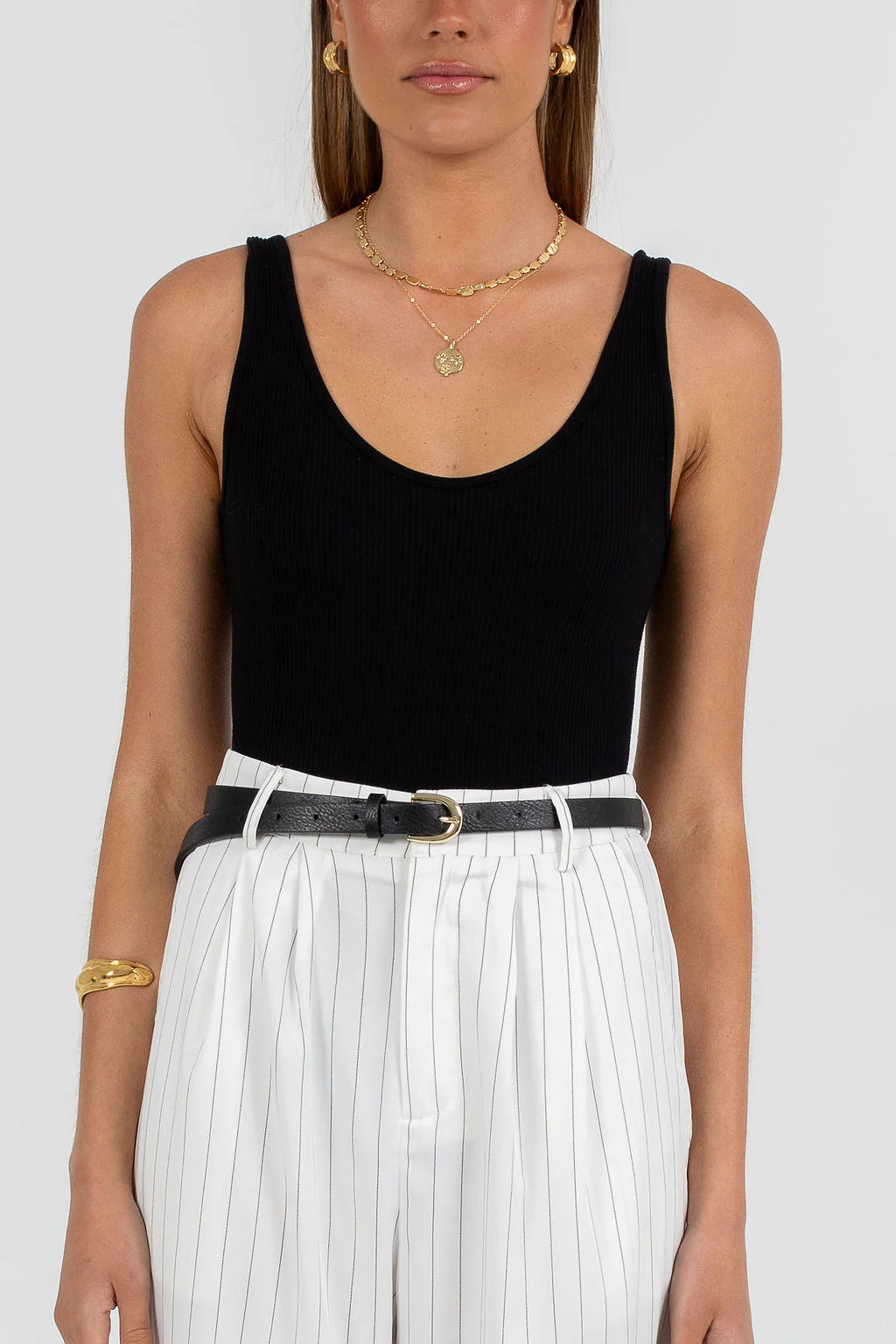 Cerlah Tailored Pants White Pinstripe - Image 4