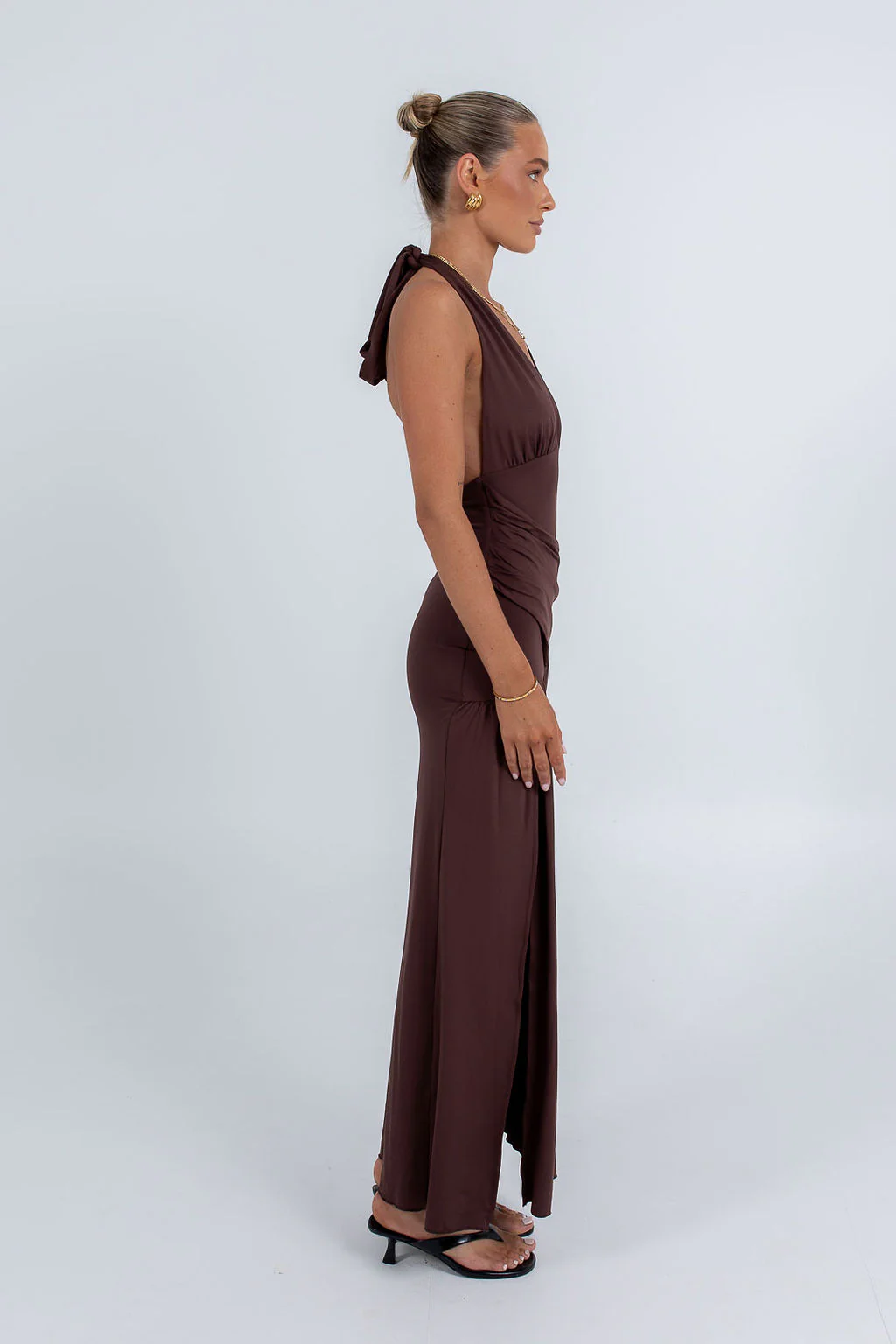 Chelsea Maxi Dress Chocolate - Image 8